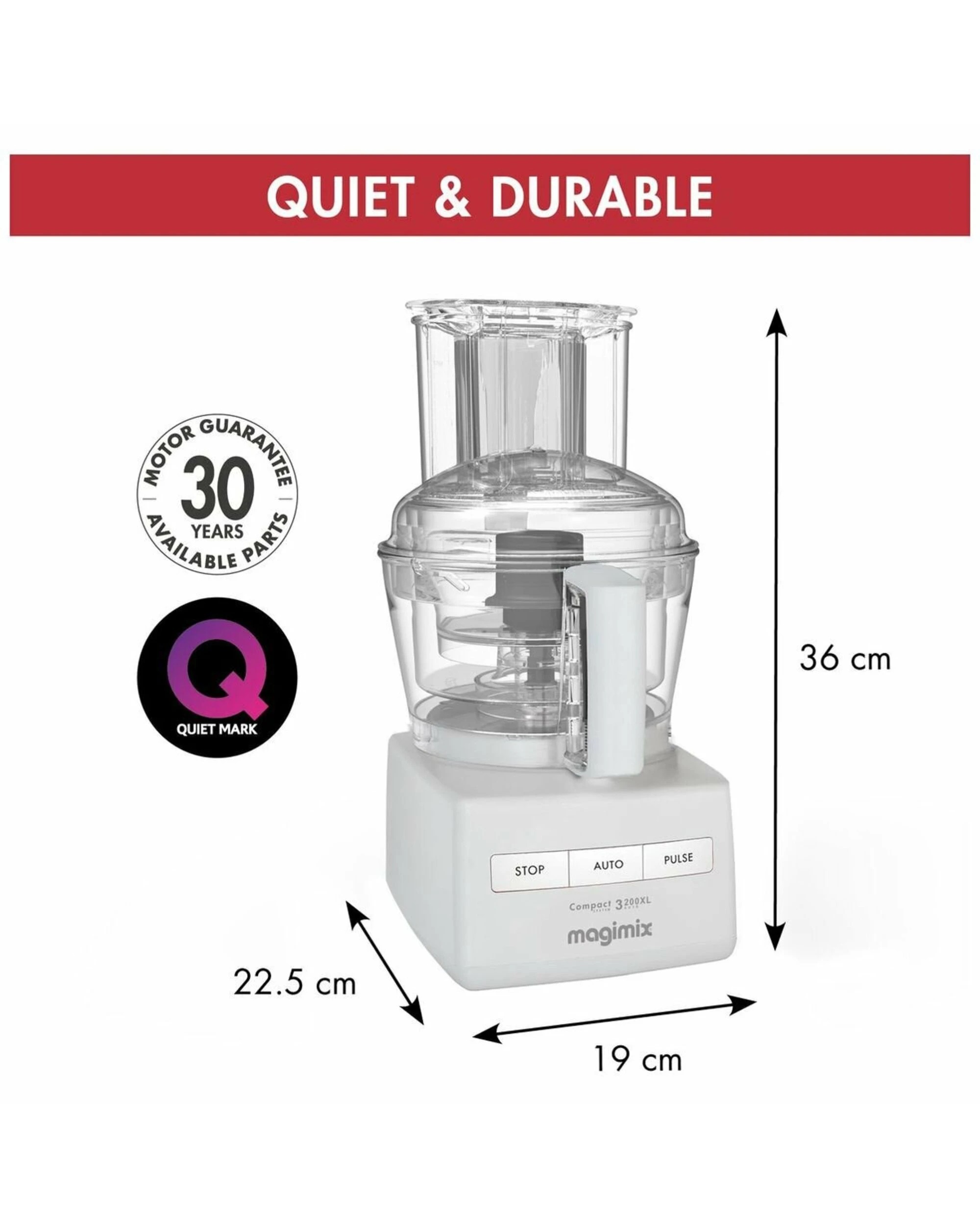 3 Magimix 3200XL Food Processor White, 3 of 5