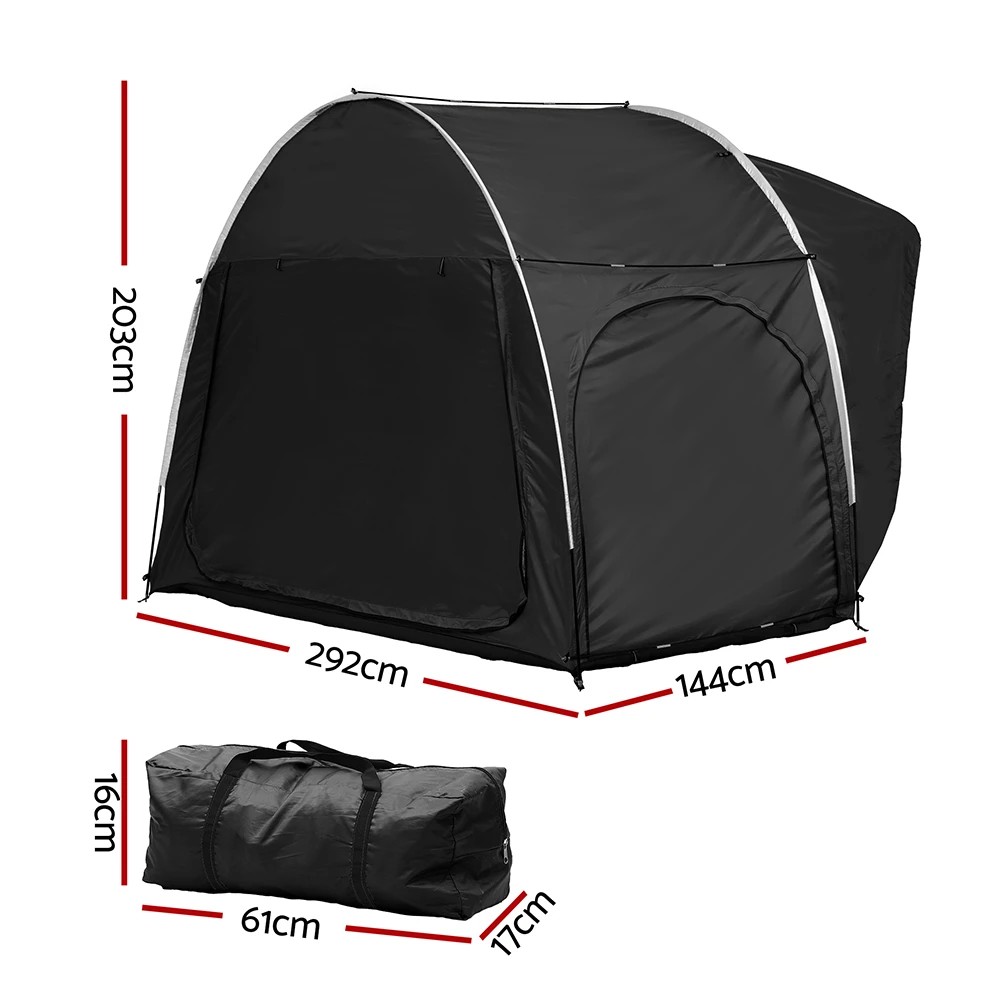 2 Weisshorn Camping Tent Car SUV Rear Hatchback Tents Canopy Portable Outdoor Family - Black, 2 of 8