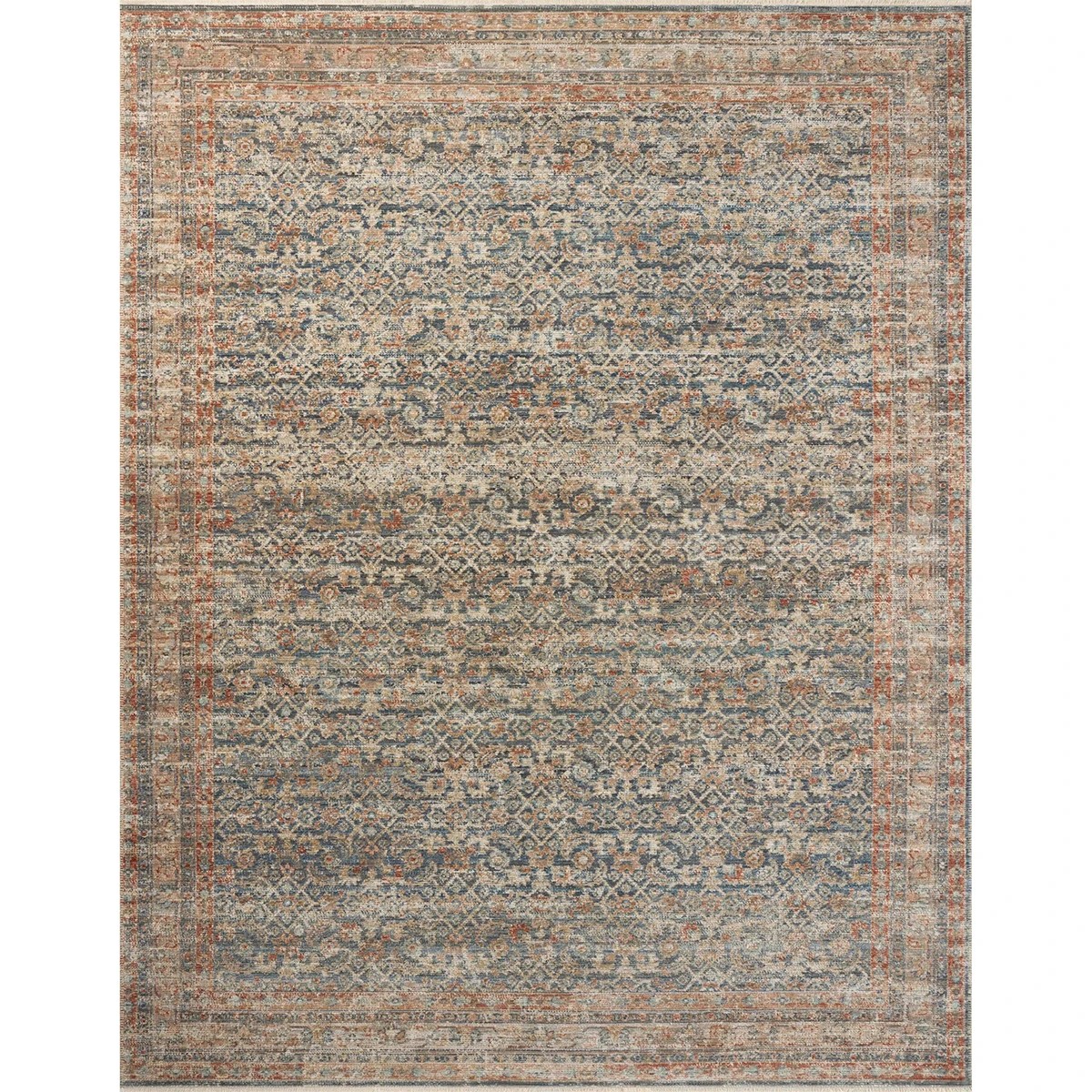 2 Common Ground Rugs Heirloom 12 180x120cm - Small Power Loomed Pet Friendly Floor Rug - Blue, 2 of 7
