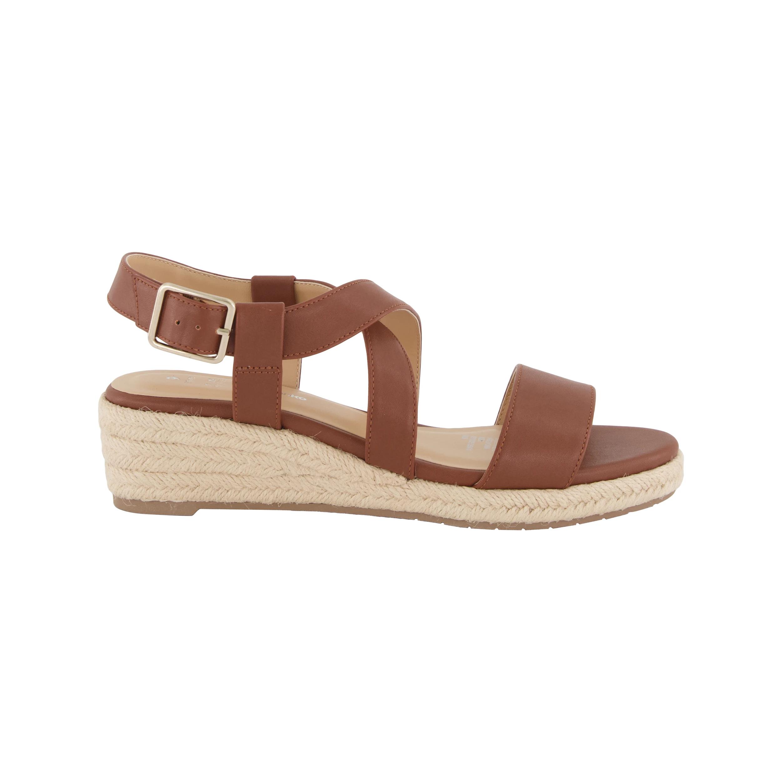 1 Low Espadrille Wedge Heels CARAMEL TAN, 1 of 5