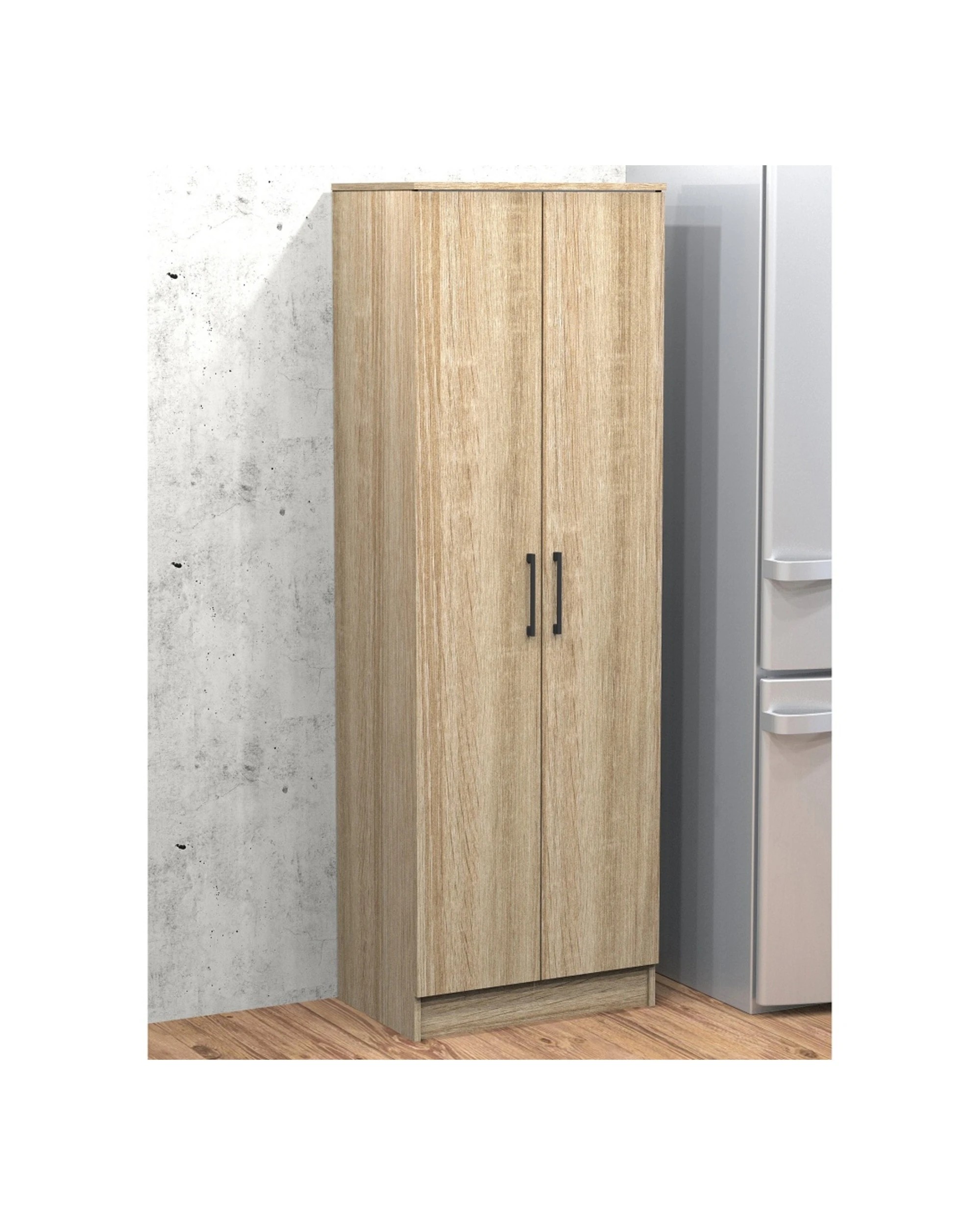 8 Alpine Bay Multipurpose Cupboard 5 Tier 2 Door Storage Unit Light Sonoma Oak - Brown, 8 of 9
