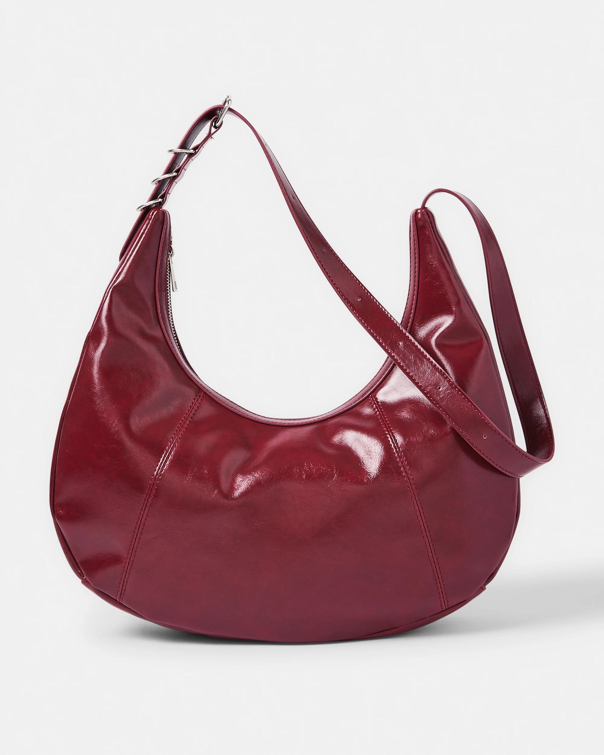 1 Crescent Crossbody Bag Deep Berry, 1 of 5