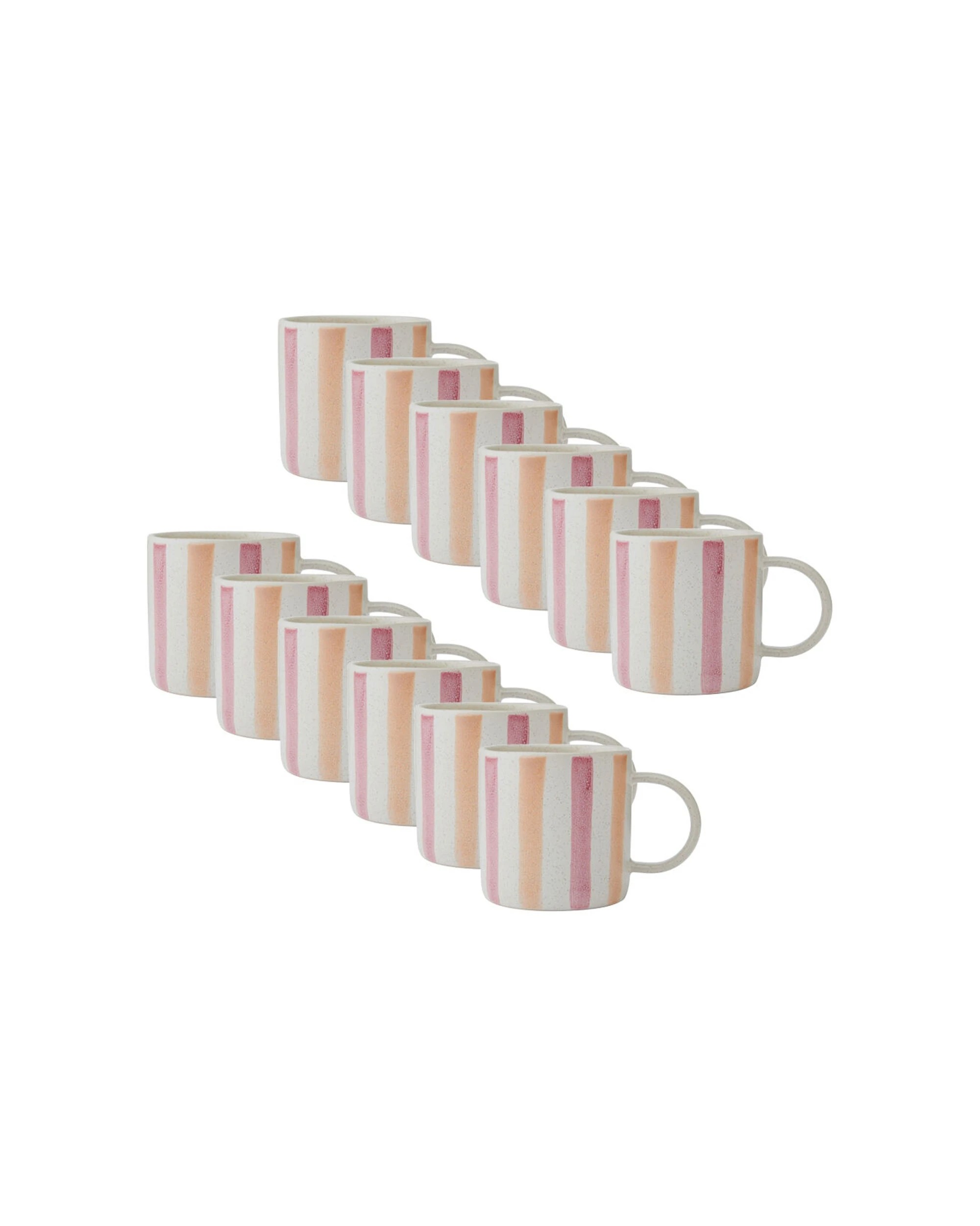 1 Mikasa 12PK Stoneware Coffee Mug 380ml Durable Microwave Dishwasher Safe - Multi, 1 of 7