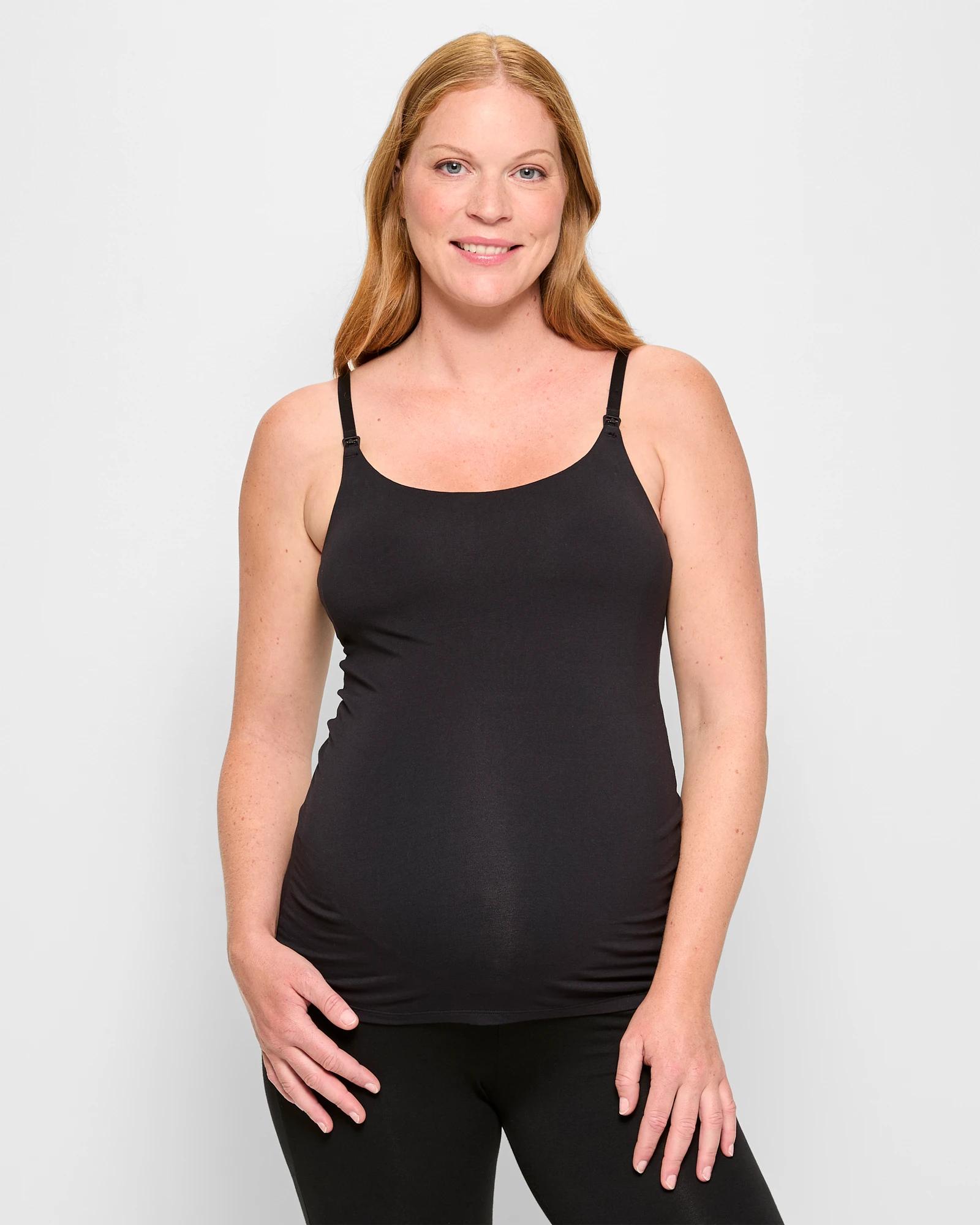 1 Target Organic Cotton Maternity Nursing Cami BLACK, 1 of 4