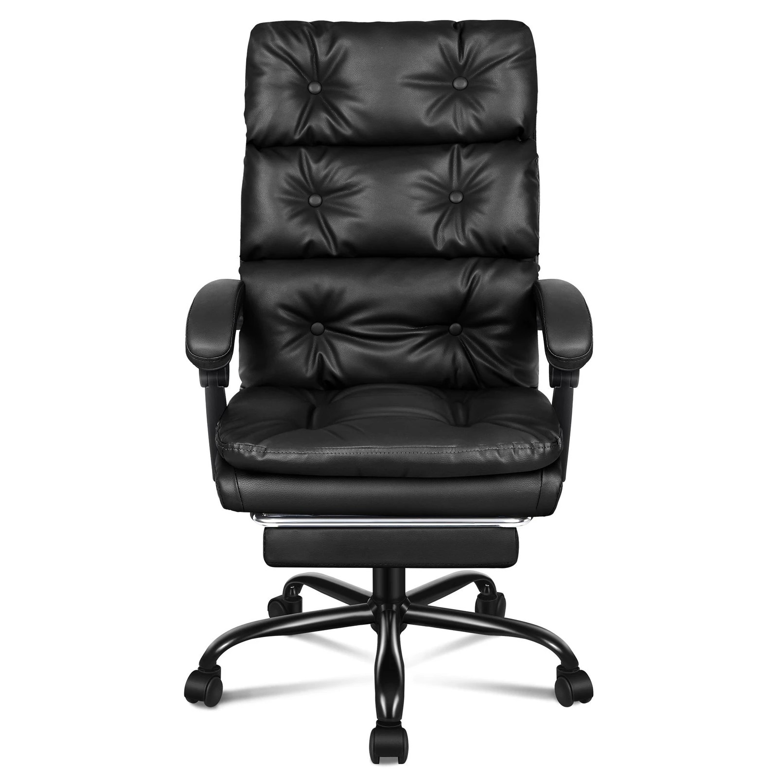 10 Alfordson Office Chair Executive Computer PU Leather Seat Work Recliner Gaming - Black, 10 of 10