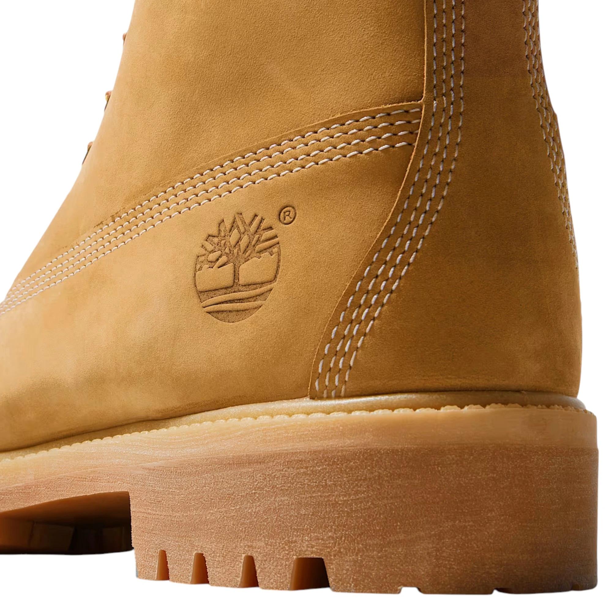 6 Timberland Mens 6-Inch Premium Waterproof Nubuck Wide Boot WHEAT, 6 of 7