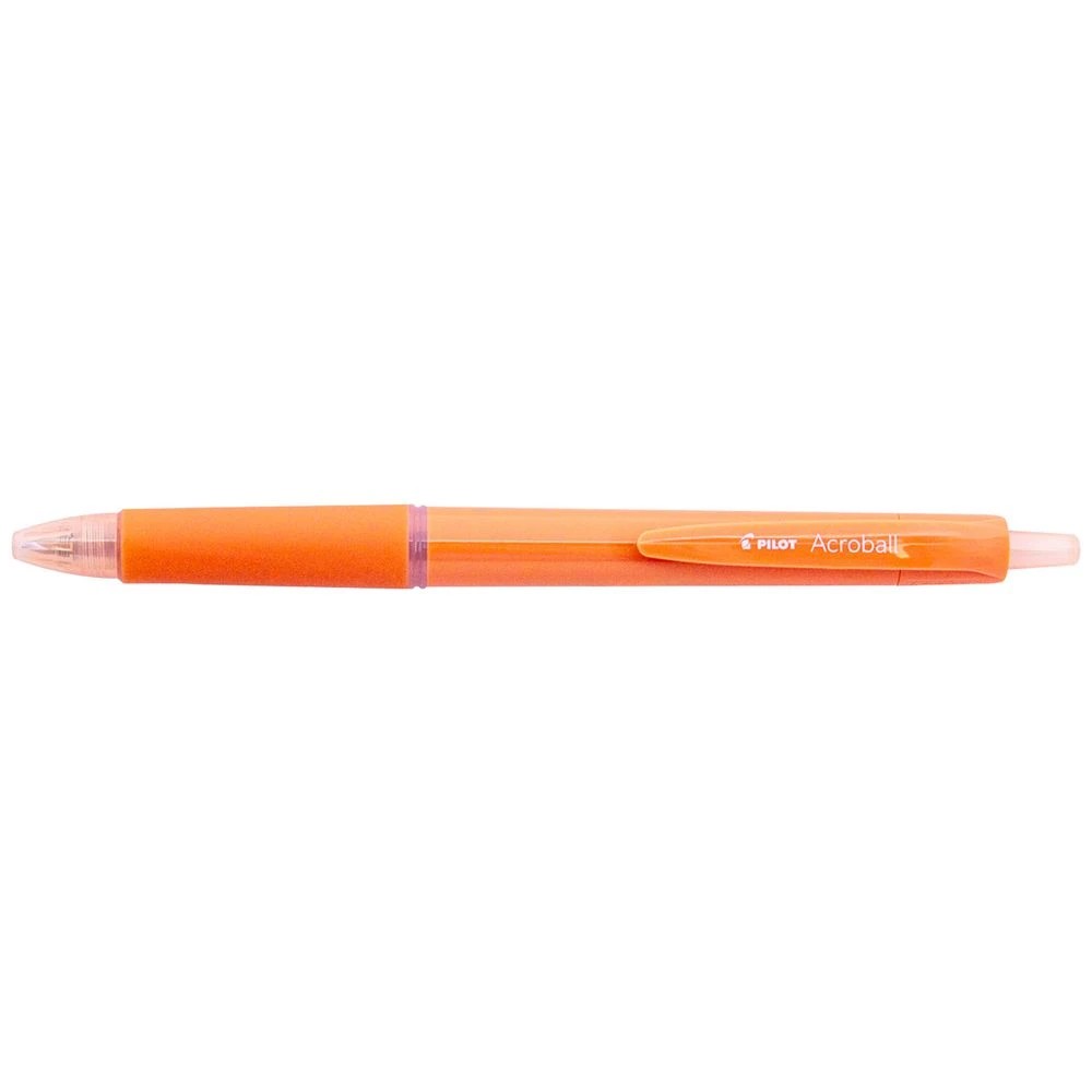 2 PILOT Acroball 150 Ballpoint Pen 0.5mm Coral Orange Barrel, 2 of 5