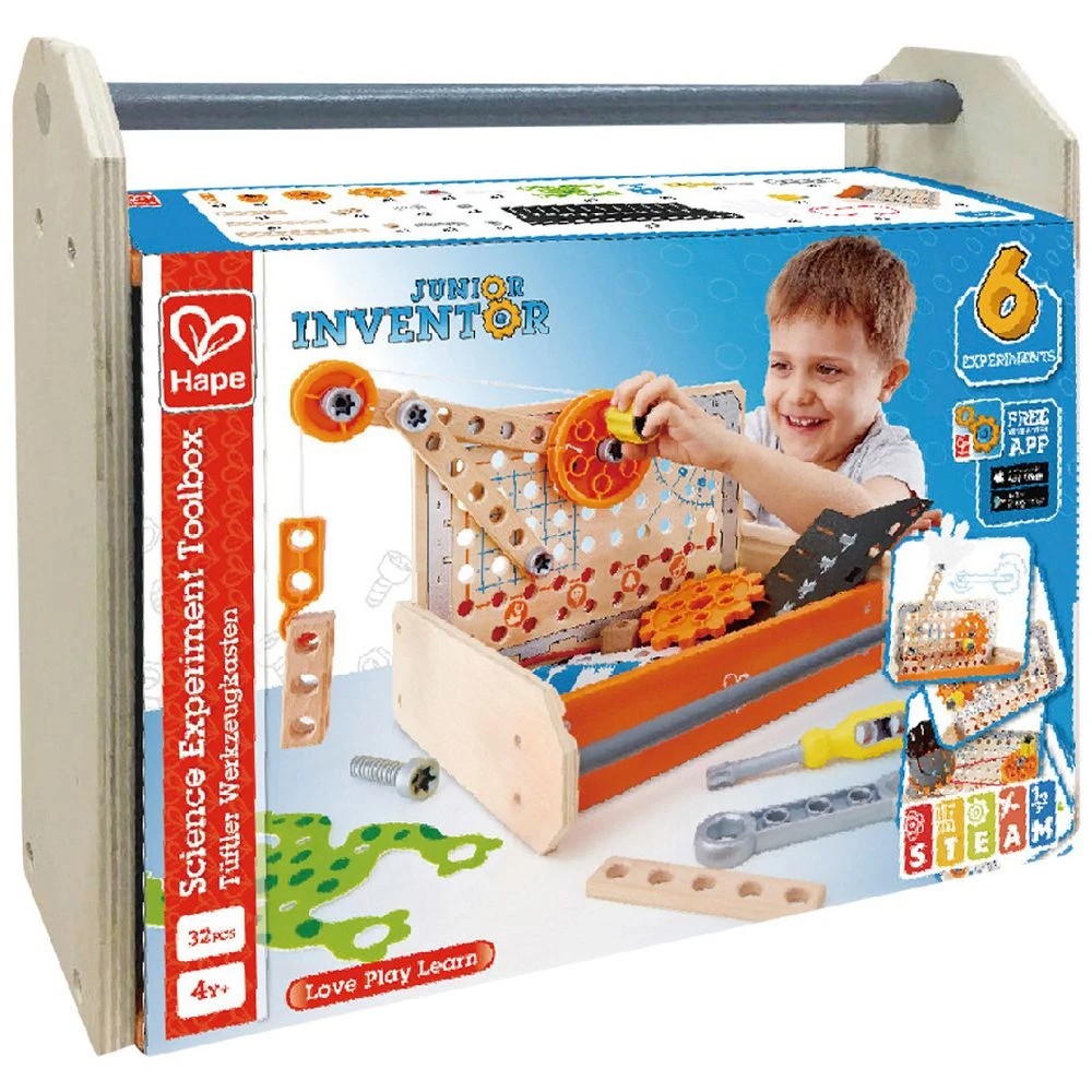 1 Hape Junior Inventor Science Experiment Toolbox, 1 of 7