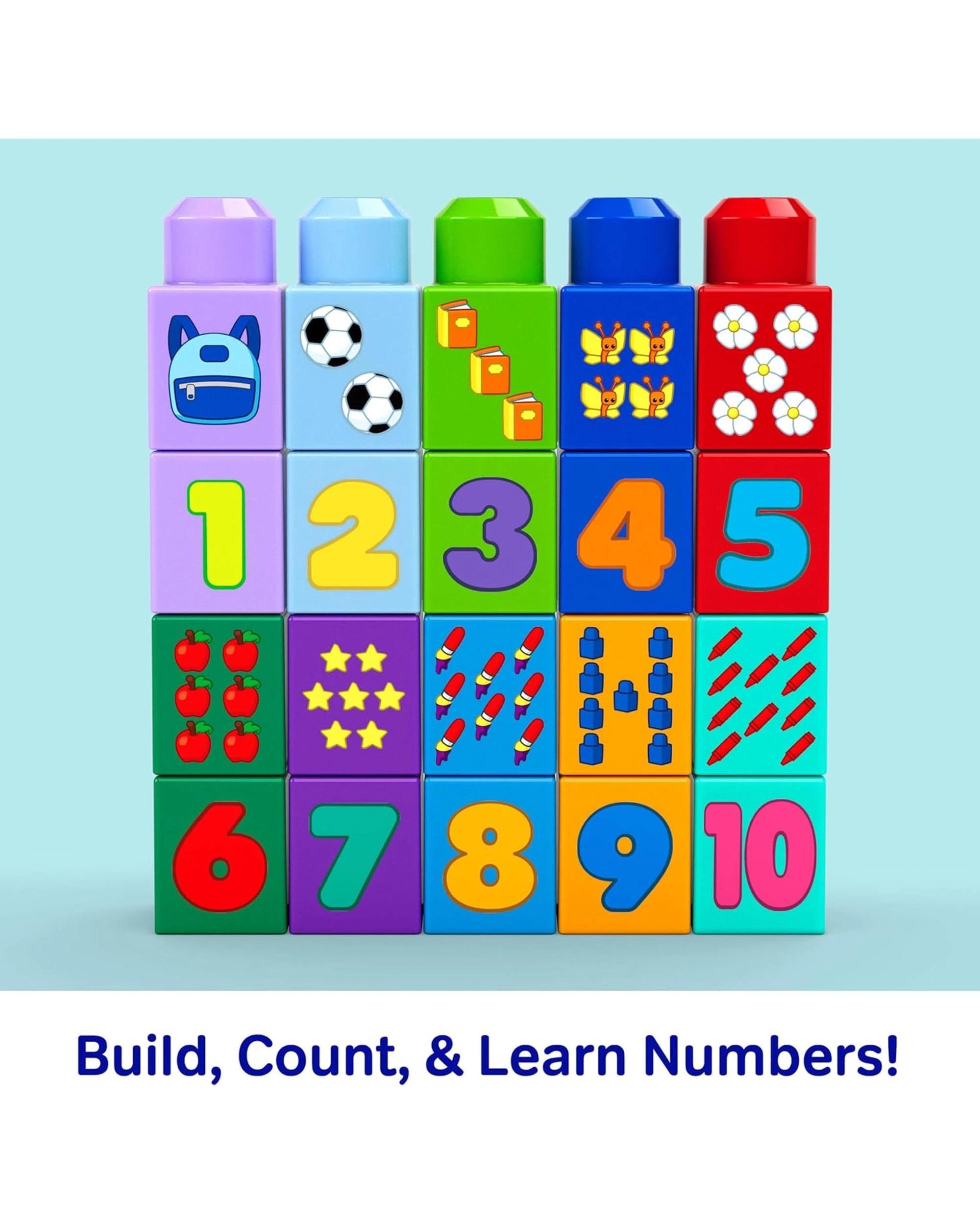 2 Mega Bloks First Builders Build and Count Bus, 2 of 6