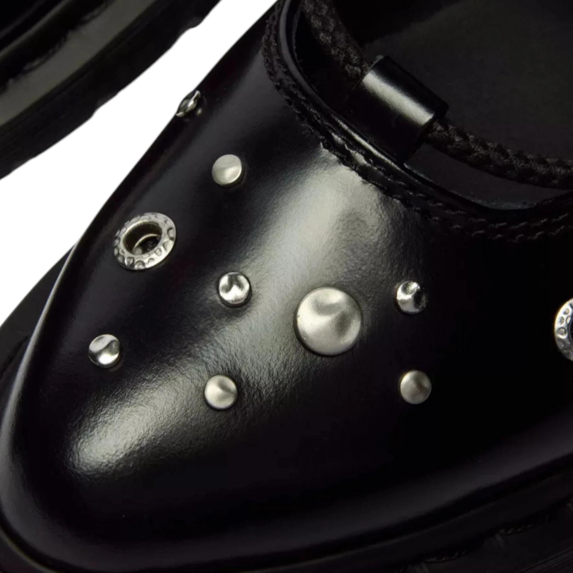 6 Dr. Martens Womens Elphie II Studded Sandals Lace Up Shoes BLACK, 6 of 8