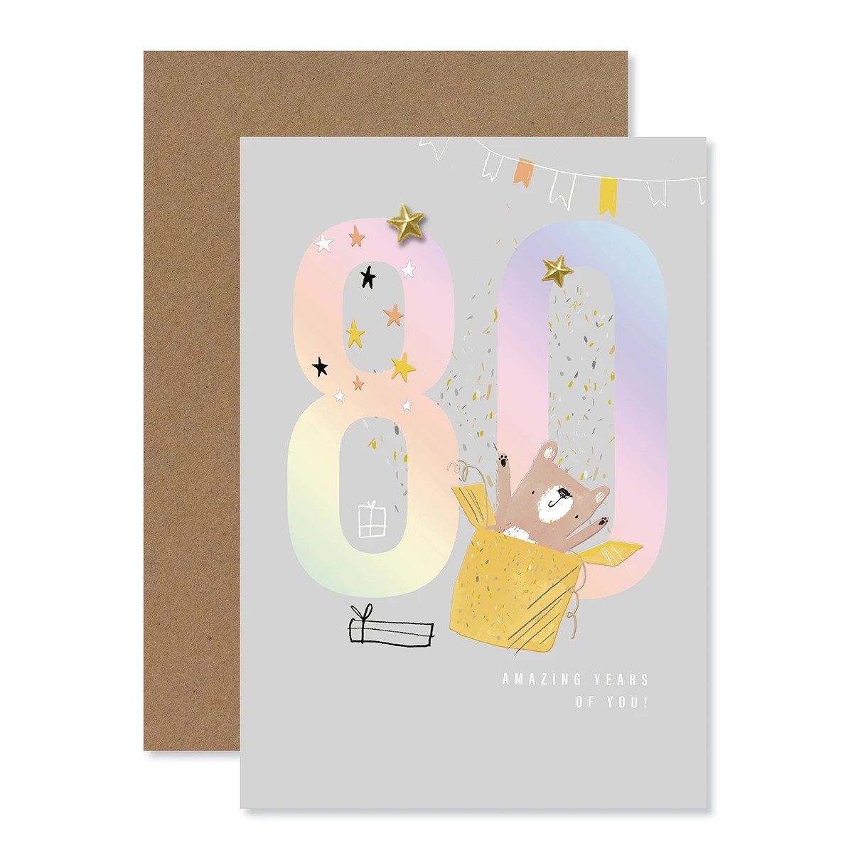 1 Connections from Hallmark 80th Birthday Card - Birthday Bear, 1 of 3