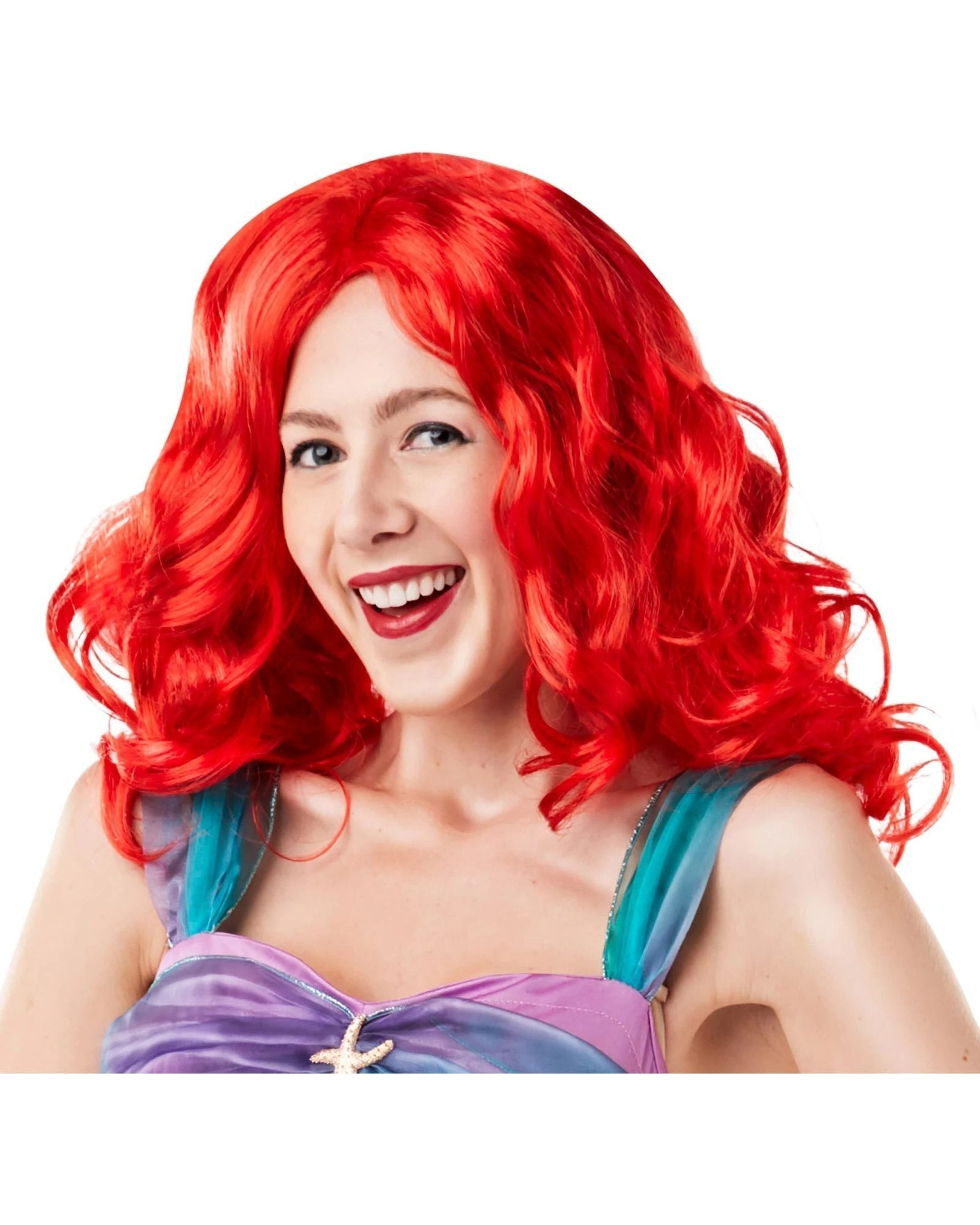 1 Disney Princess Little Mermaid Ariel Wig Hair Adult Dress Up Accessory - Red, 1 of 3