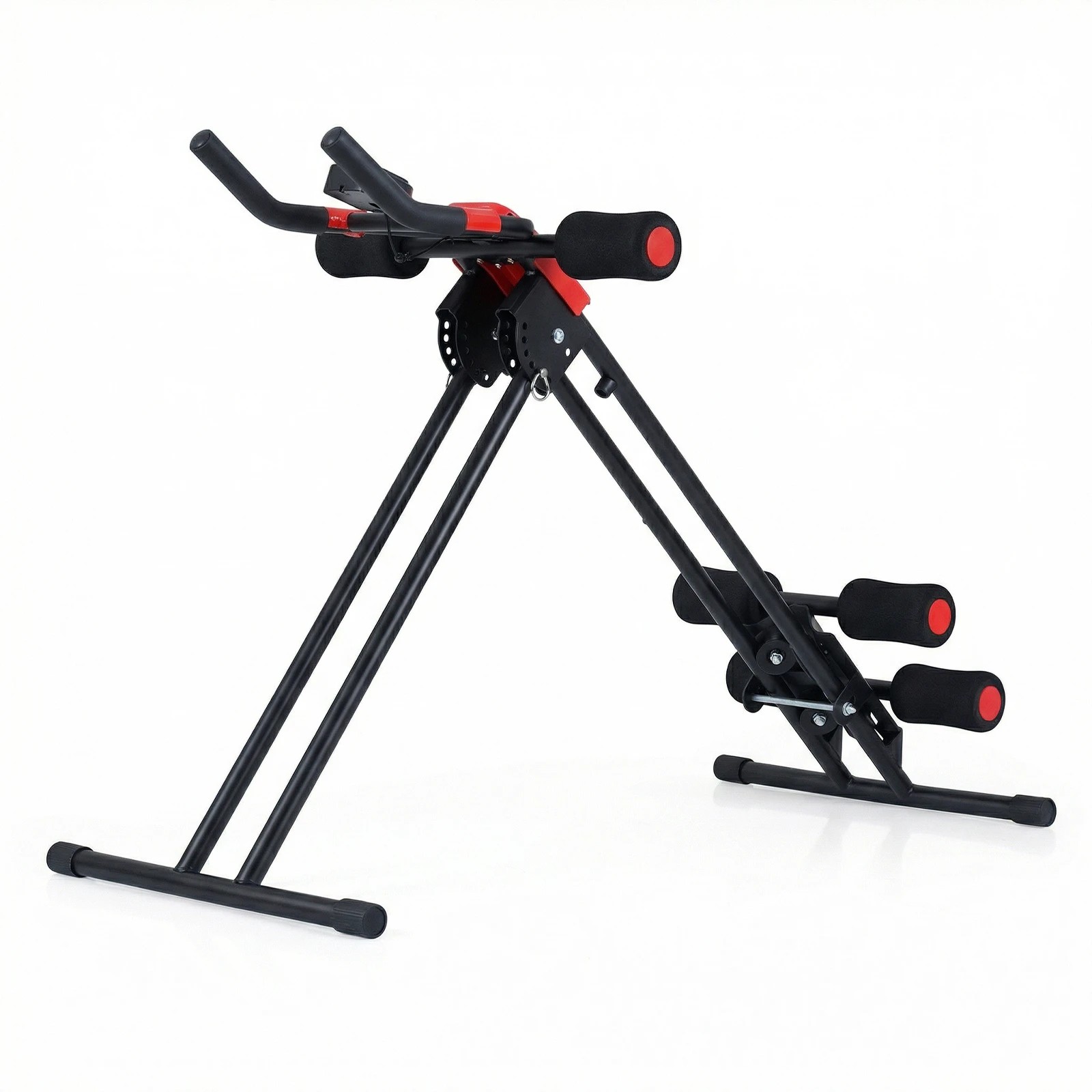 1 Costway Ab Workout Equipment Foldable Abdominal Trainer Ab Machine w/6 Inclined Angles & LCD Display, 1 of 5