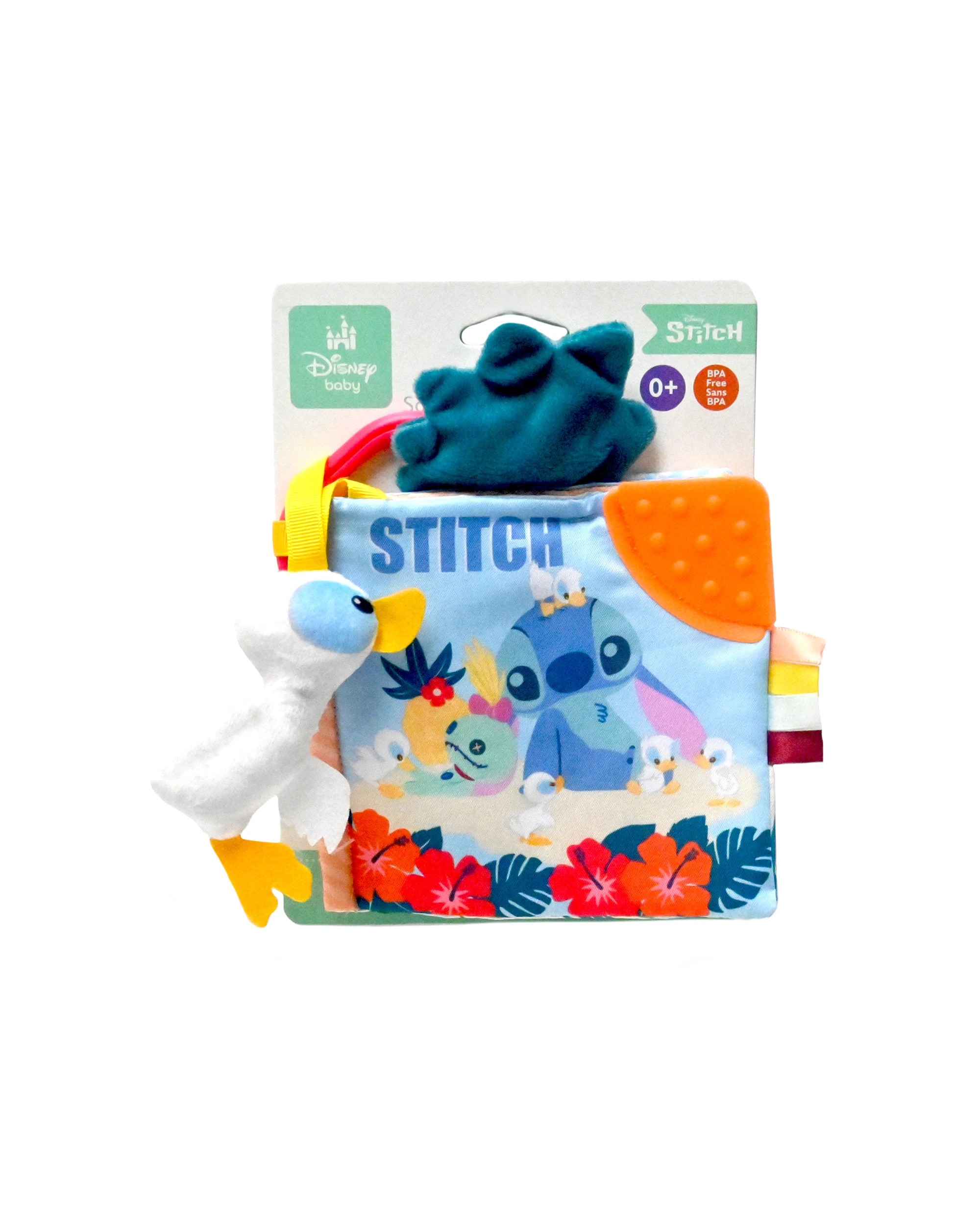1 Disney Baby - Stitch On-The-Go Soft Book - Nursery Soft Book, Birth+ - Multi, 1 of 4