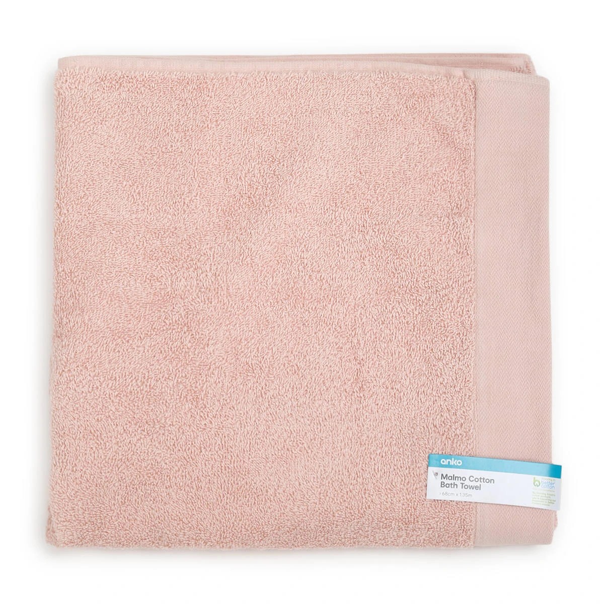 5 Malmo Cotton Bath Towel - Pink, 5 of 5