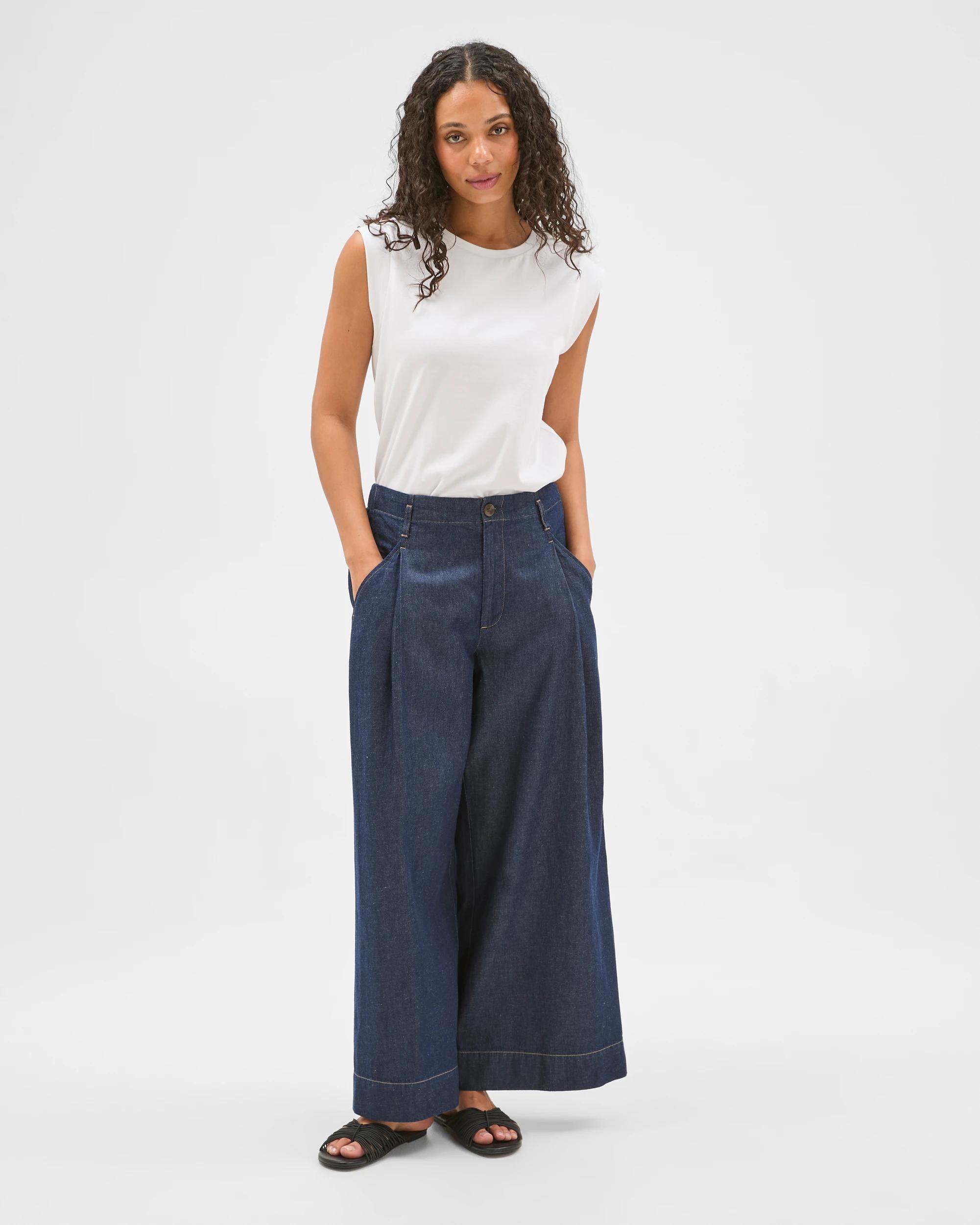4 Target Denim Denim Wide Leg Jeans RINSE, 4 of 6
