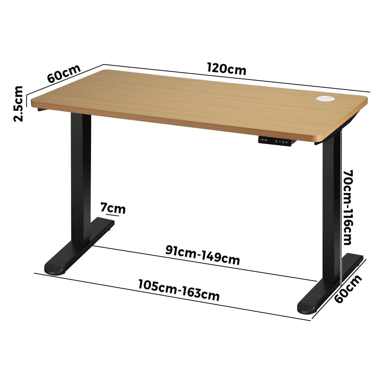 4 Oikiture 120cm Standing Desk Single Motor
 - Multi, 4 of 4