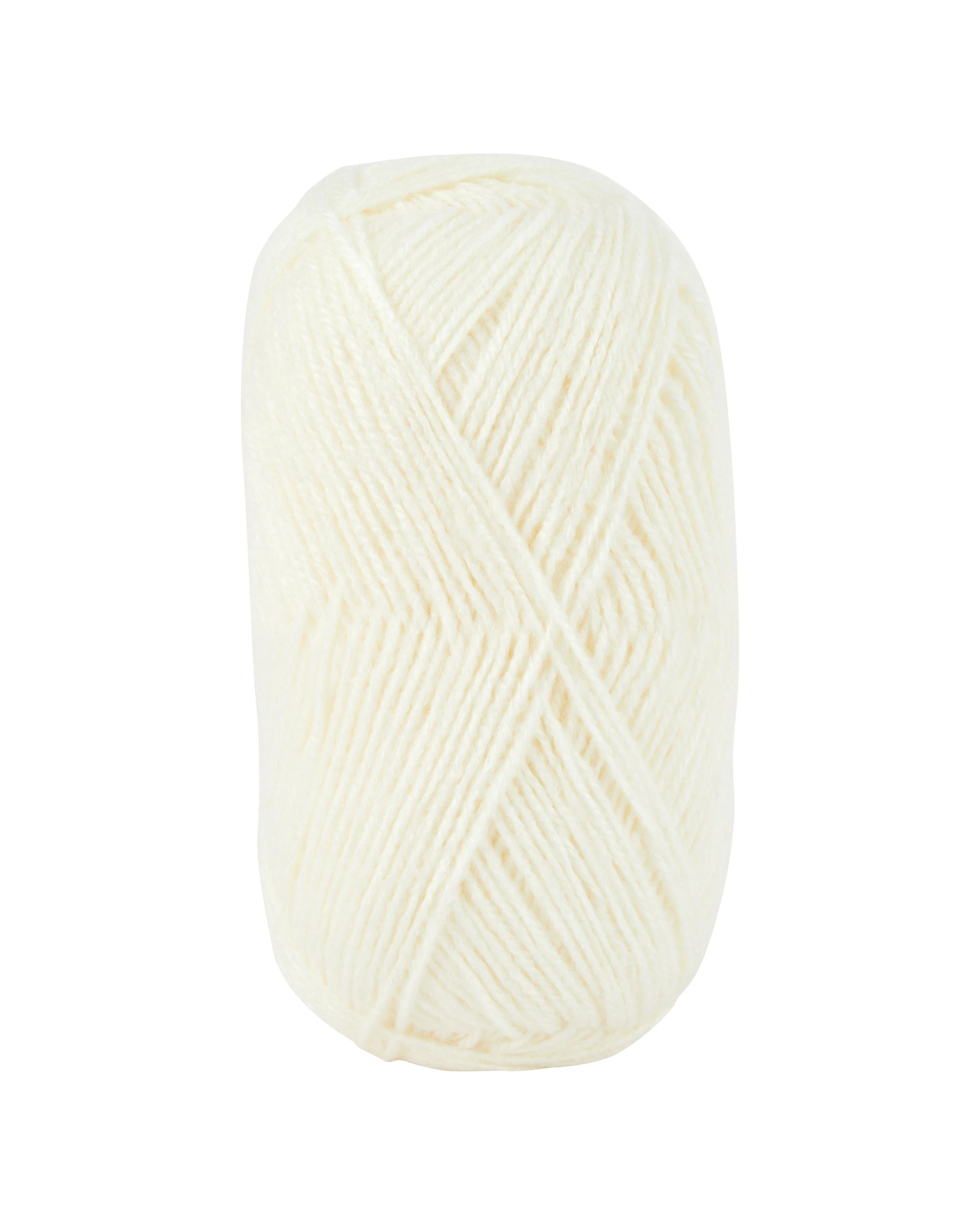 3 8 Ply Acrylic Yarn 100g – Ivory, 3 of 3