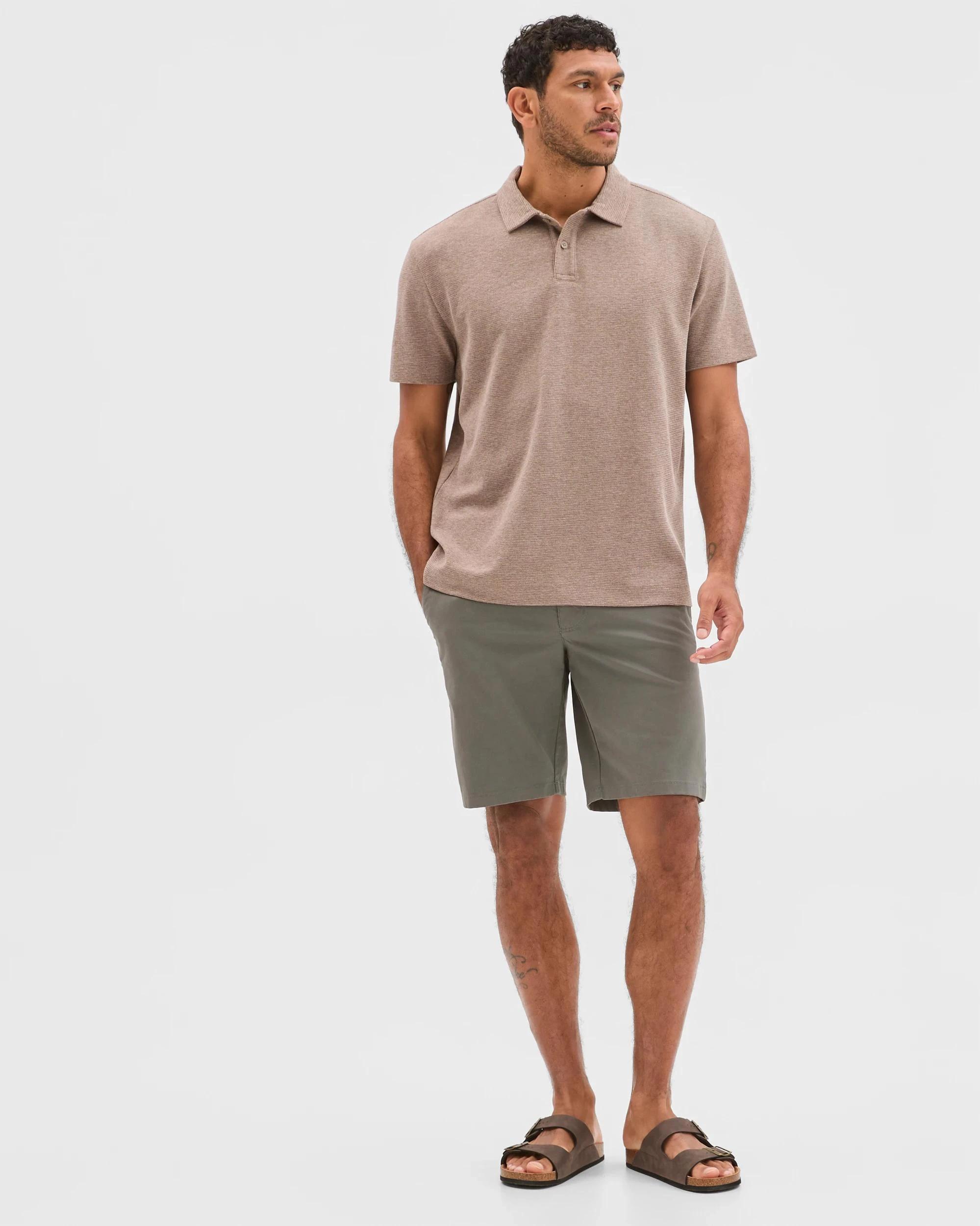 1 Target Australian Cotton Textured Fashion Polo Top SEPIA, 1 of 4