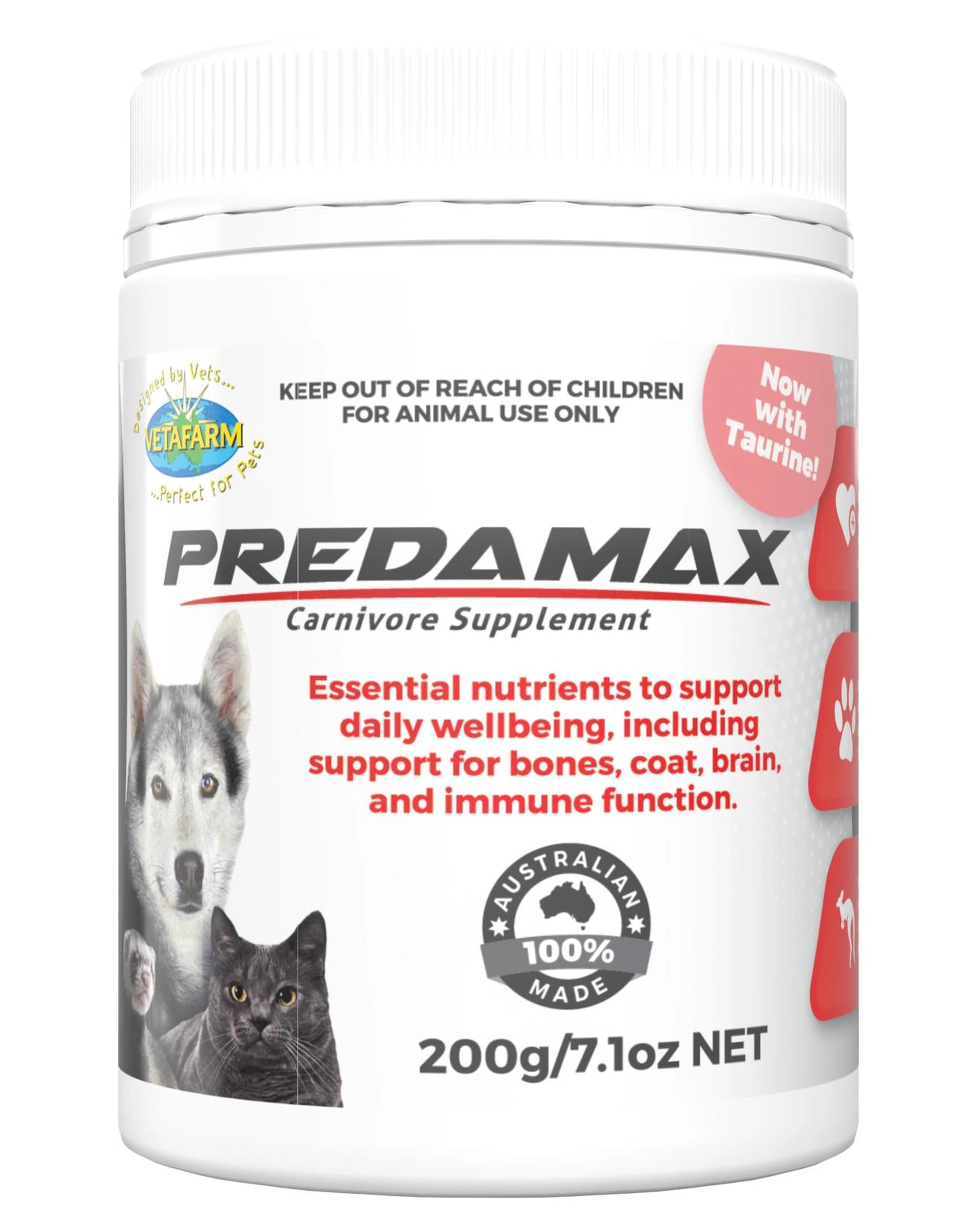 2 Vetafarm Predamax Carnivore Supplement for Dogs & Cats 200g, 2 of 2
