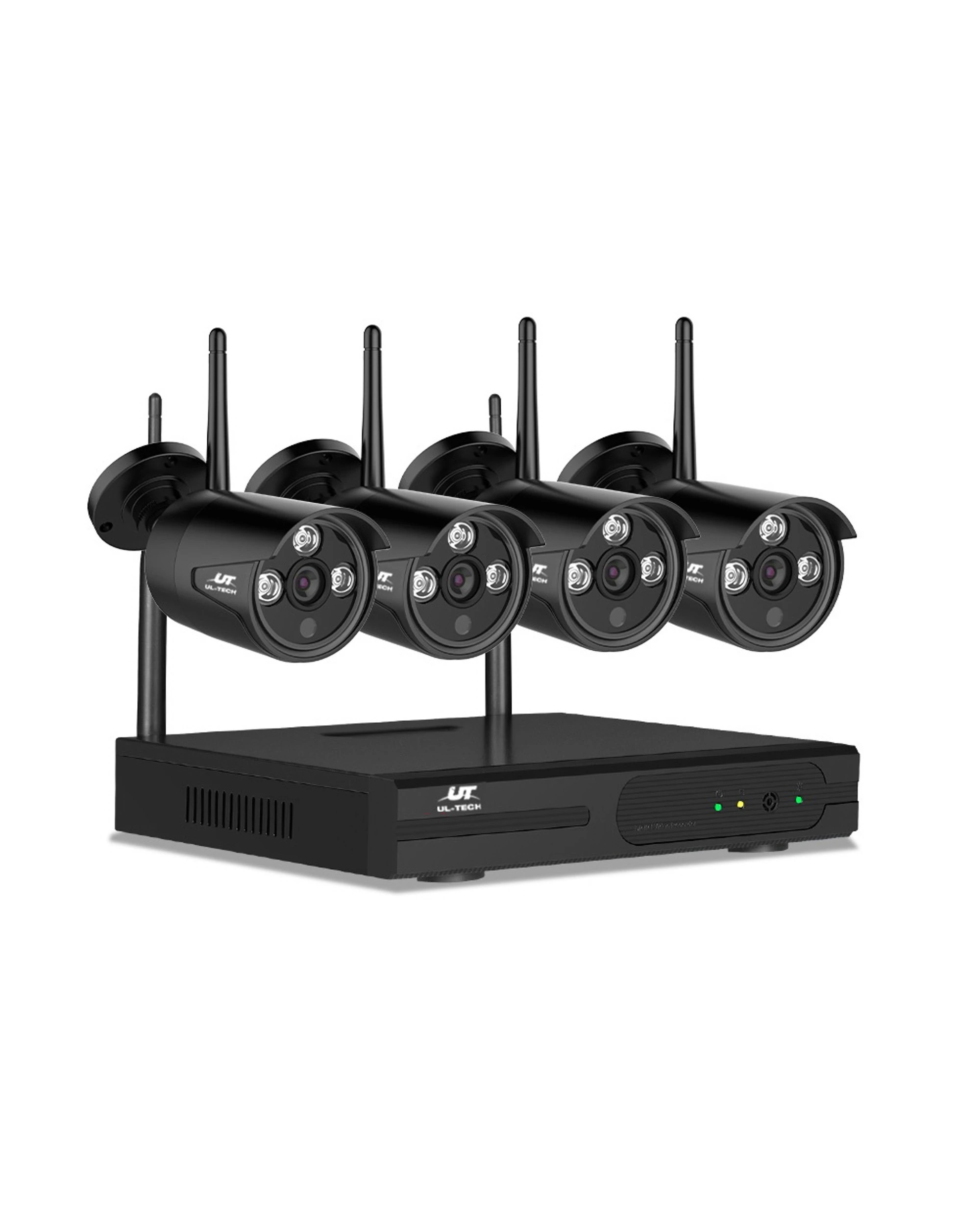 1 UL-tech Wireless CCTV Security System 8CH NVR 3MP 4 Bullet Cameras - Black, 1 of 7