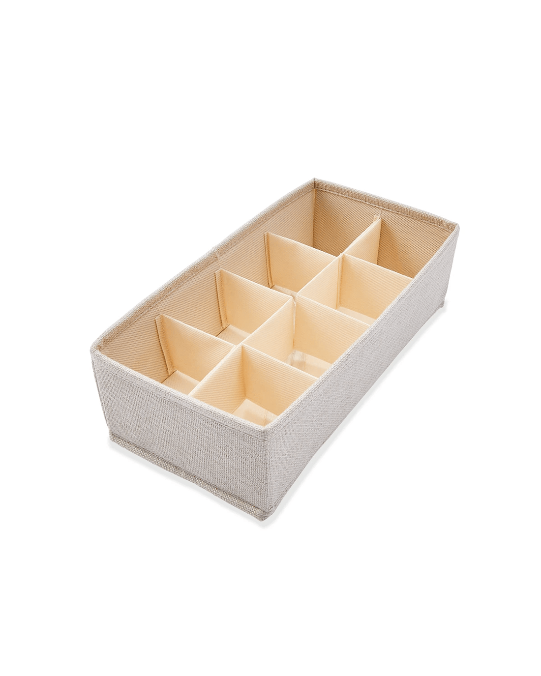 6 Linen Look Adjustable Drawer Organiser - Beige, 6 of 8