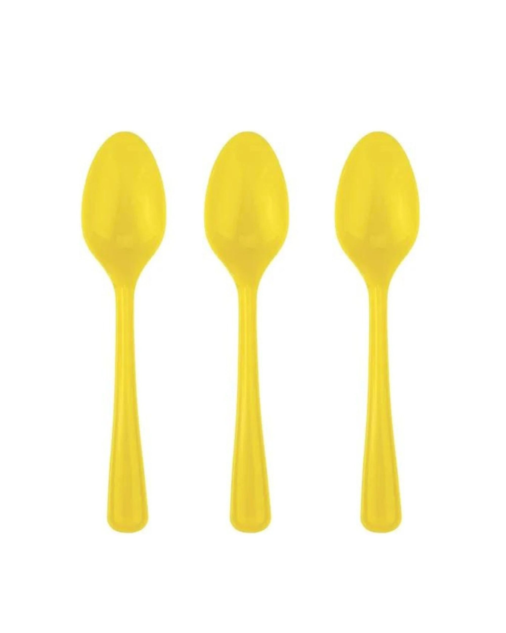 1 Alpen Reusable Spoons Pack of 20 - Yellow - Yellow, 1 of 3