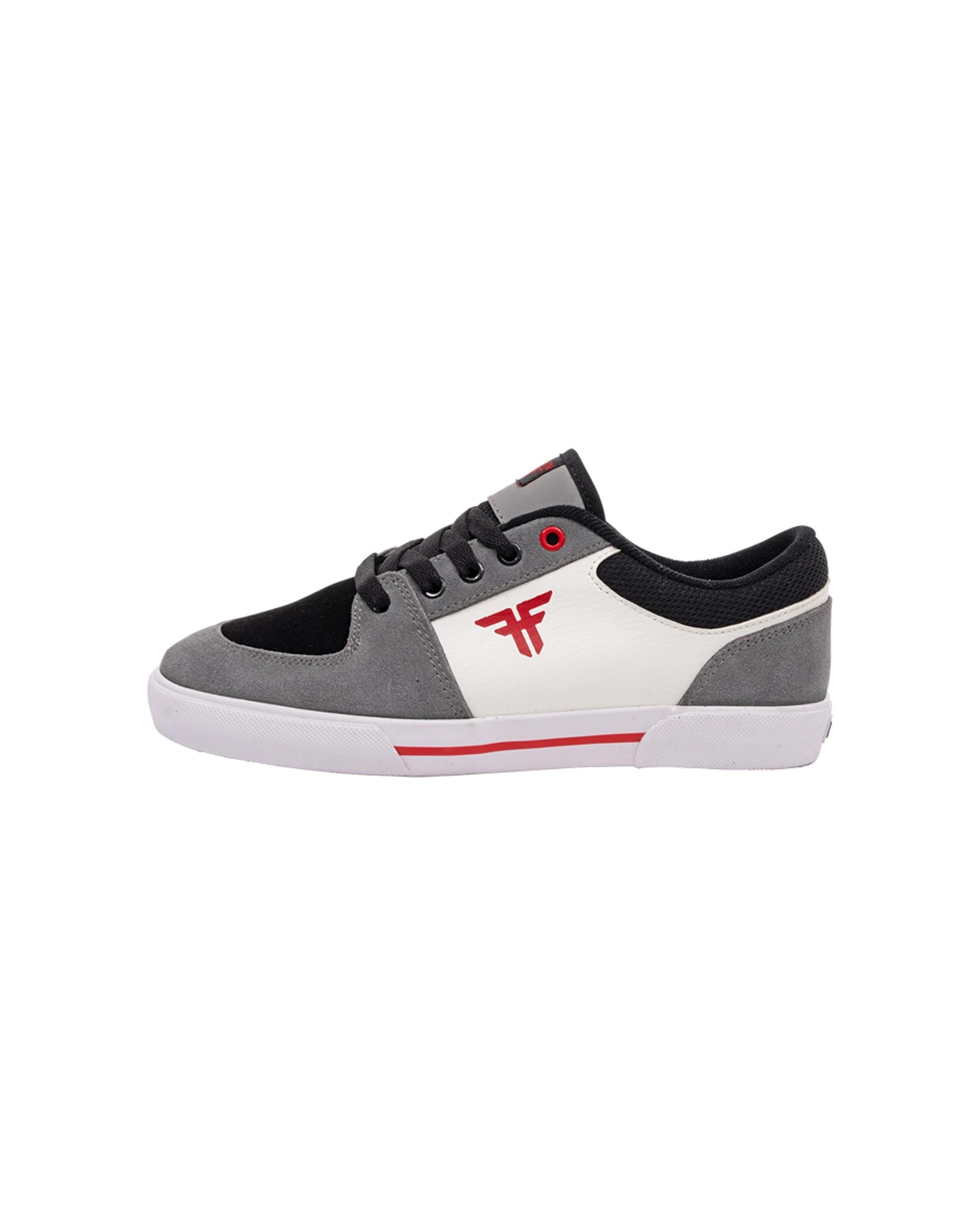 1 Fallen Footwear Patriot Kids Gum Vulcanised Sole Skate Sneakers Shoes GRY/WHT/RED, 1 of 3
