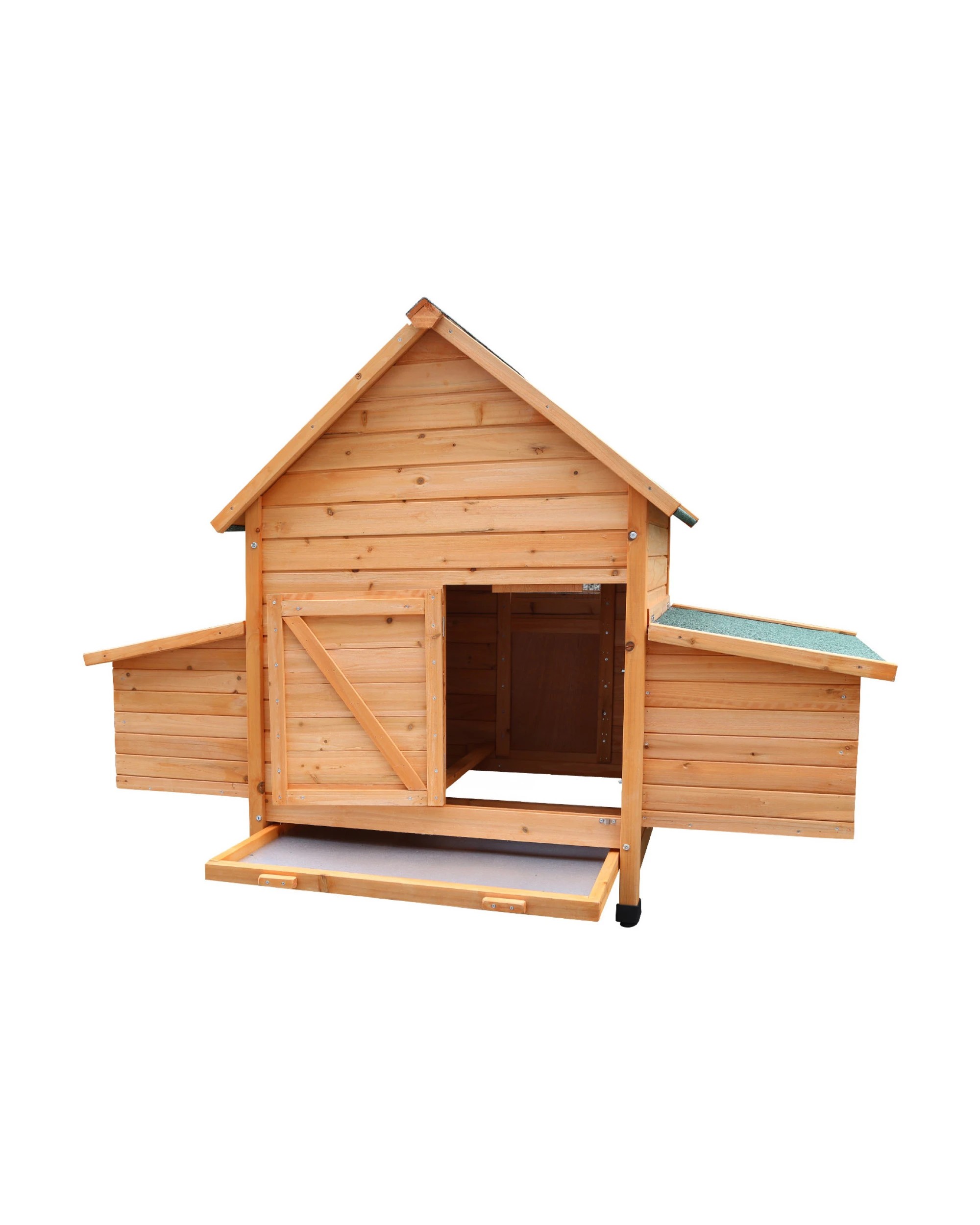 5 Furtastic Wooden Chicken Coop and Rabbit Hutch With Ramp and Nesting Boxes - Brown, 5 of 9