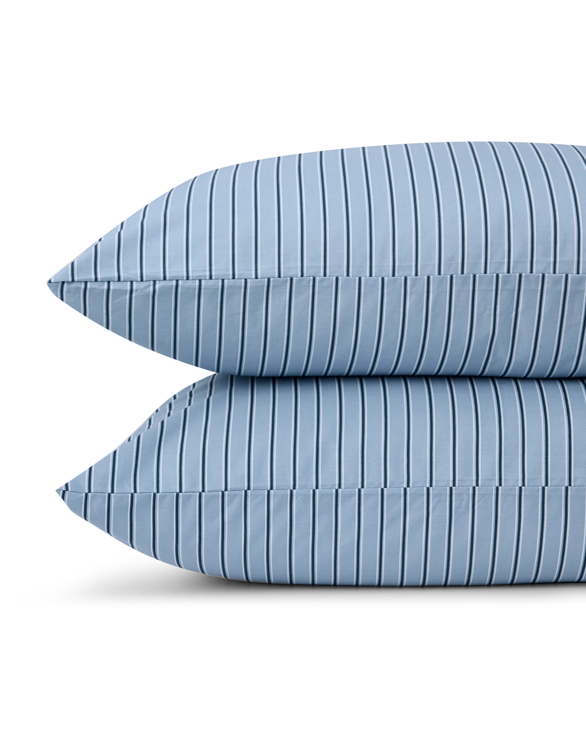 2 225 Thread Count Stripe Cotton Sheet Set - King Bed, Blue, 2 of 6