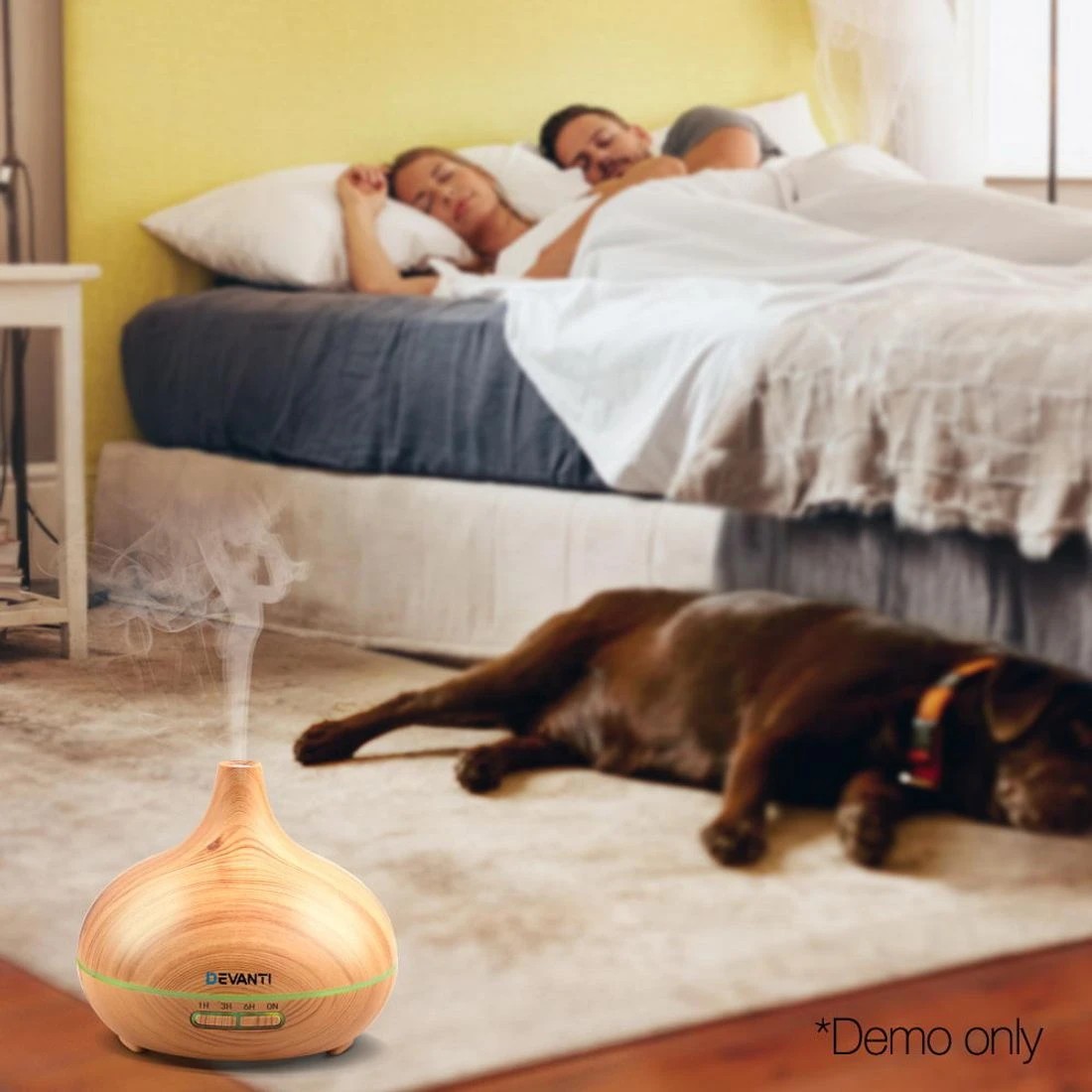 8 Devanti Aroma Diffuser Aromatherapy Humidifier 300ml - Brown, 8 of 8