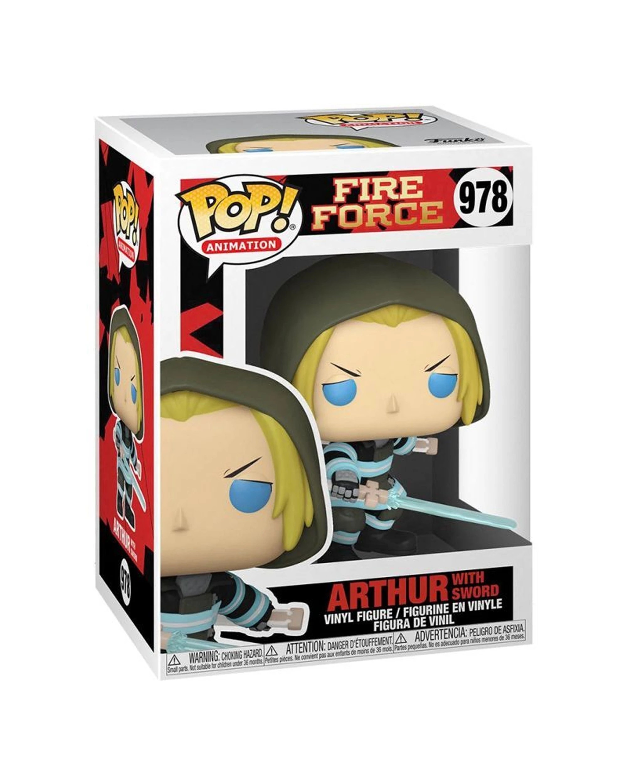 2 Pop Vinyl Figurine Fire Force Arthur With Sword Vinyl Action Figure 10cm - Multi, 2 of 3