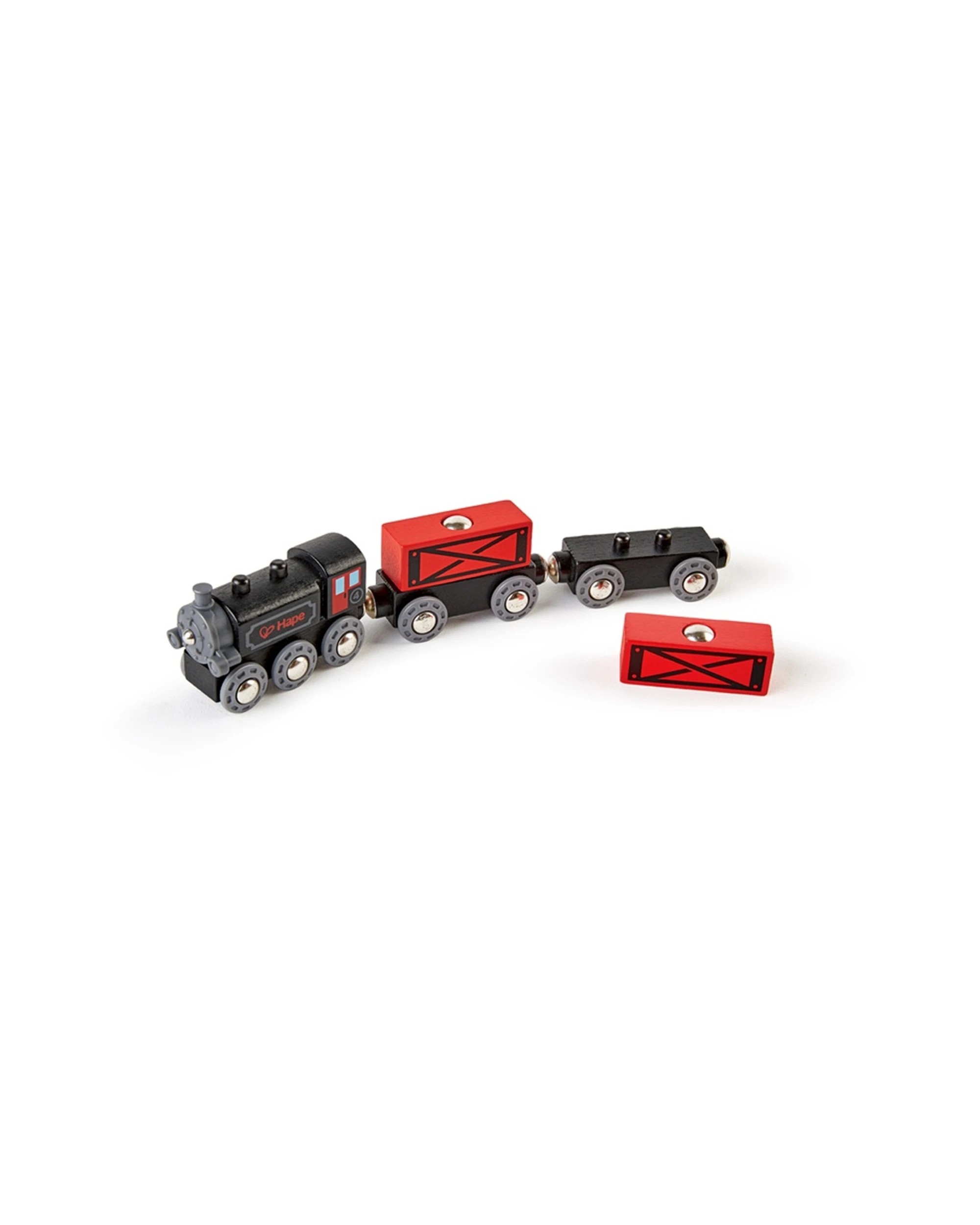 1 Hape Steam-Era Freight Train Engine Carriages Activity Toy - Multi, 1 of 4