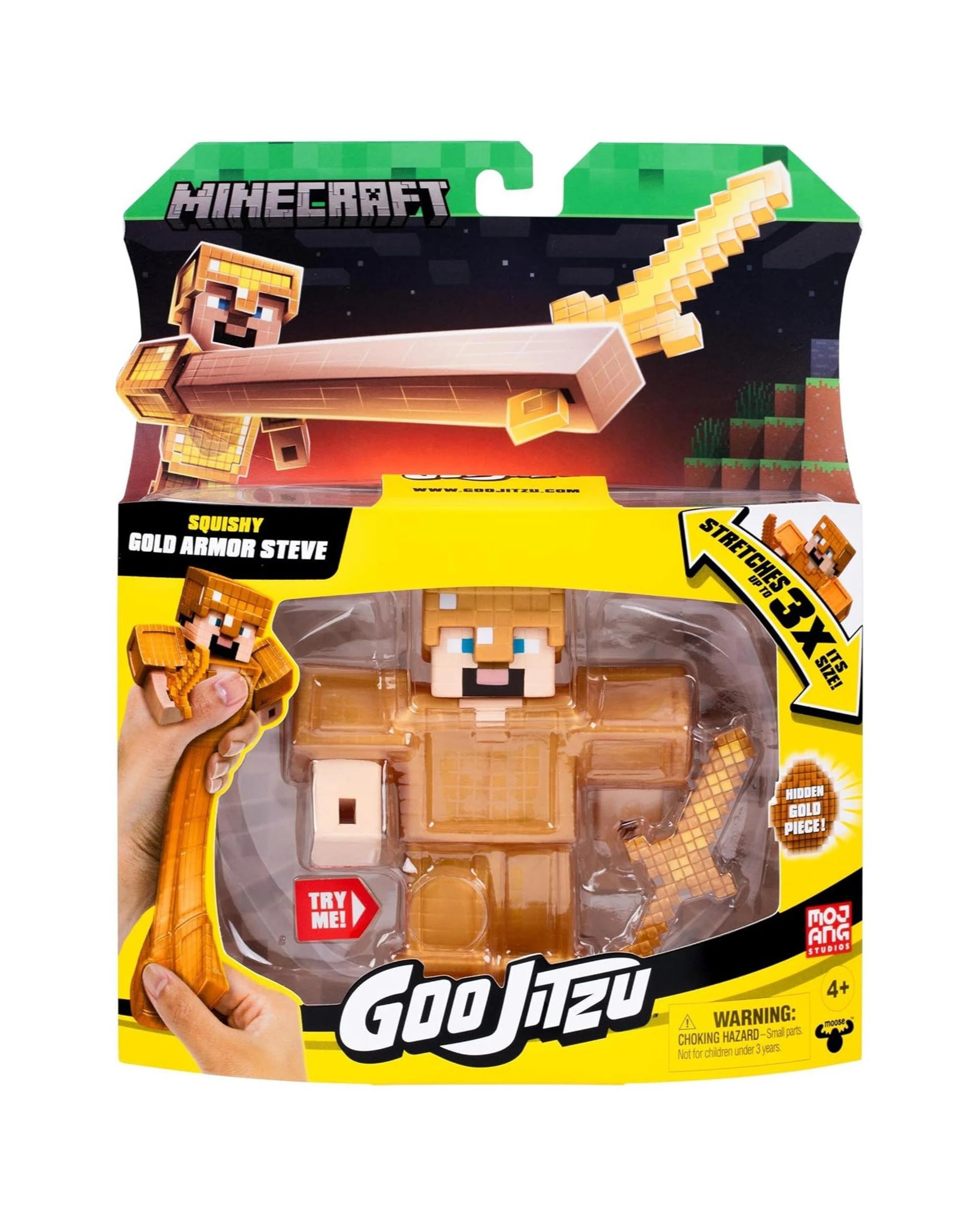 1 Heroes of Goo-Jit-Zu Minecraft Gold Armour Steve Hero Pack, 1 of 5