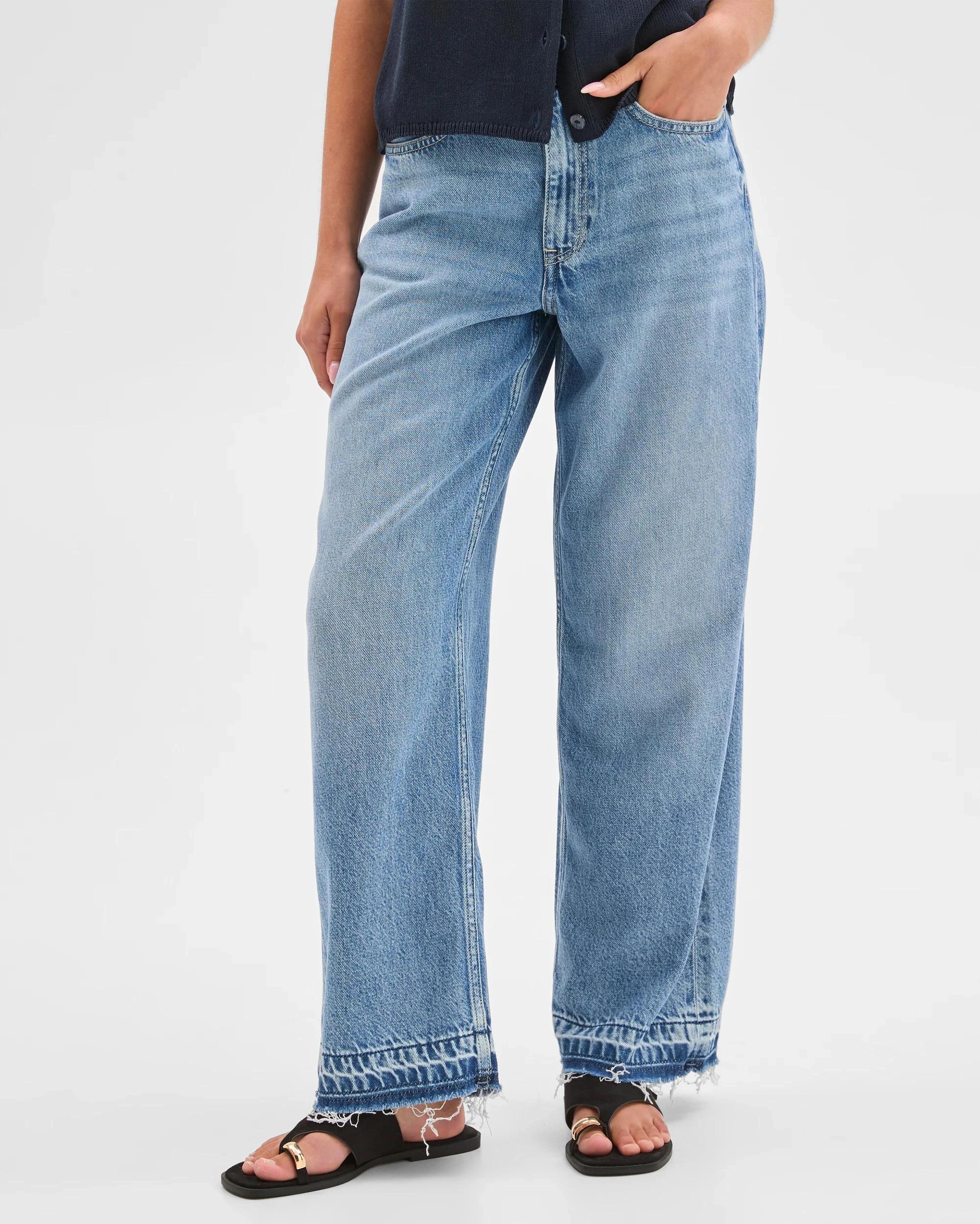 3 Target Petites Petites Imogen Loose Fit Denim Jeans BLUE, 3 of 6