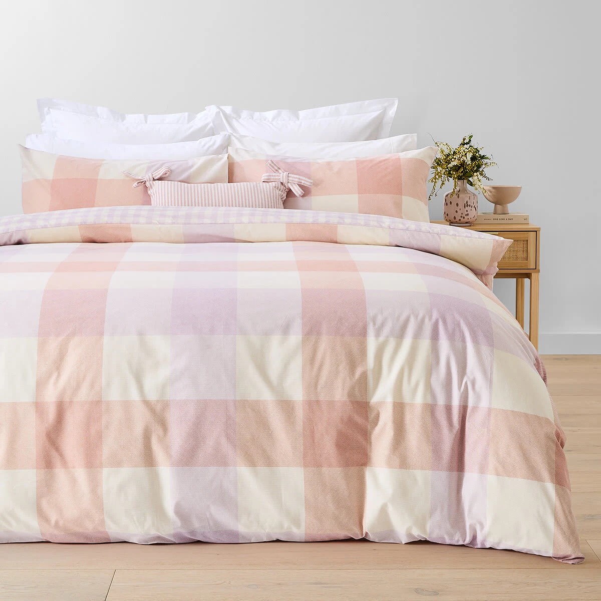1 Millie Reversible Cotton Rich Quilt Cover Set - Queen Bed, 1 of 8