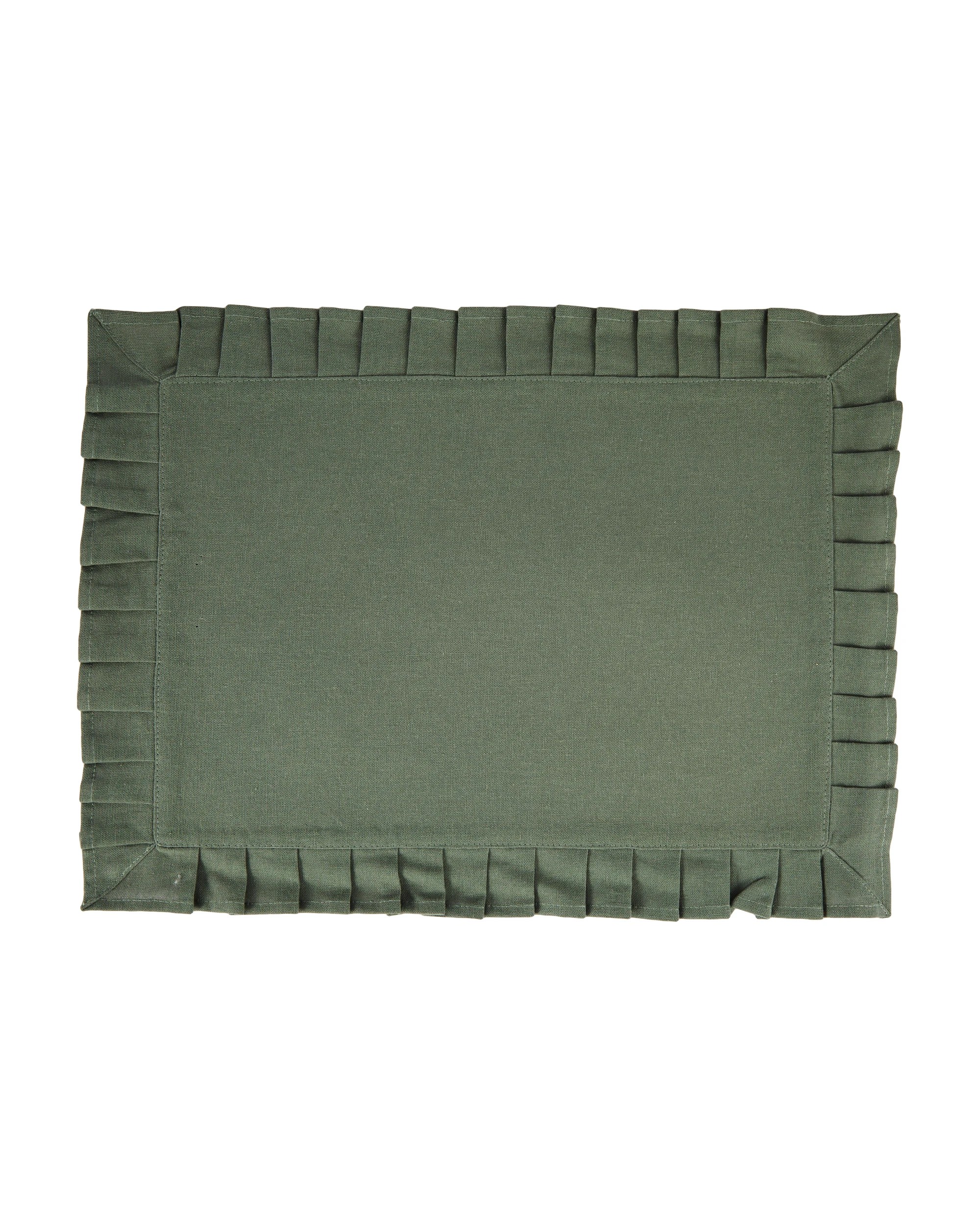 1 Green Pleated Edge Placemat, 1 of 3
