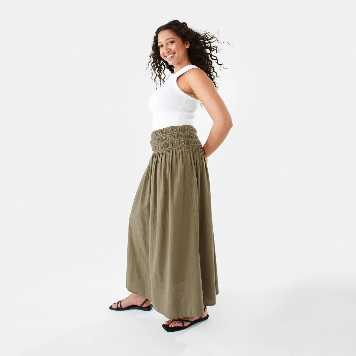 3 Rouched Maxi Skirt Pave Grey, 3 of 8