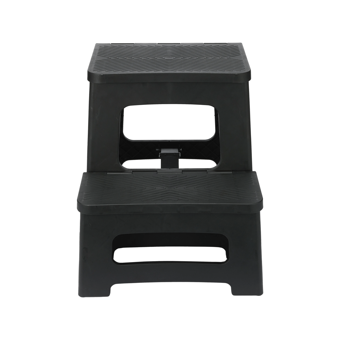 1 Folding Step Stool 2 Tier - Black, 1 of 7