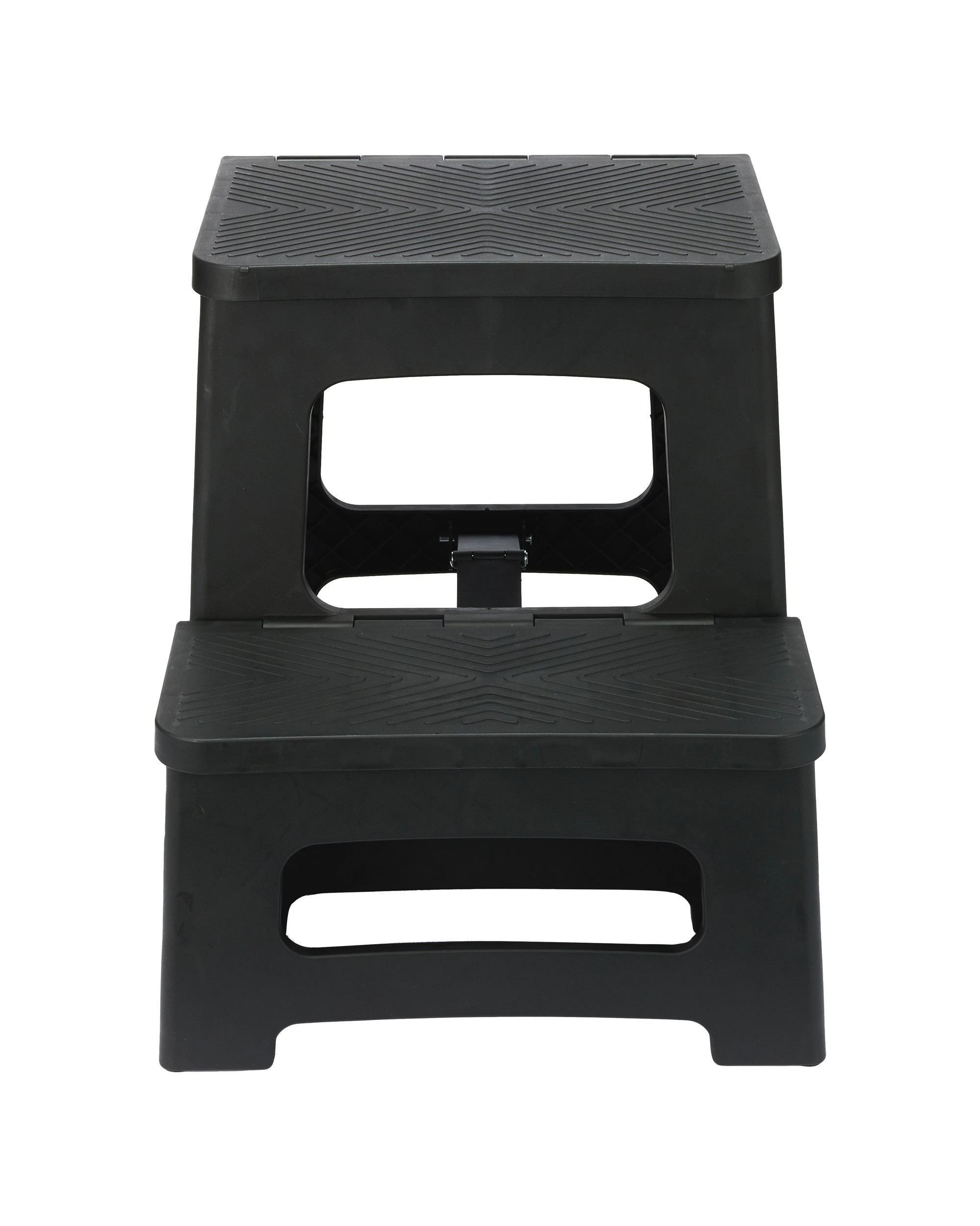 1 Folding Step Stool 2 Tier - Black, 1 of 7