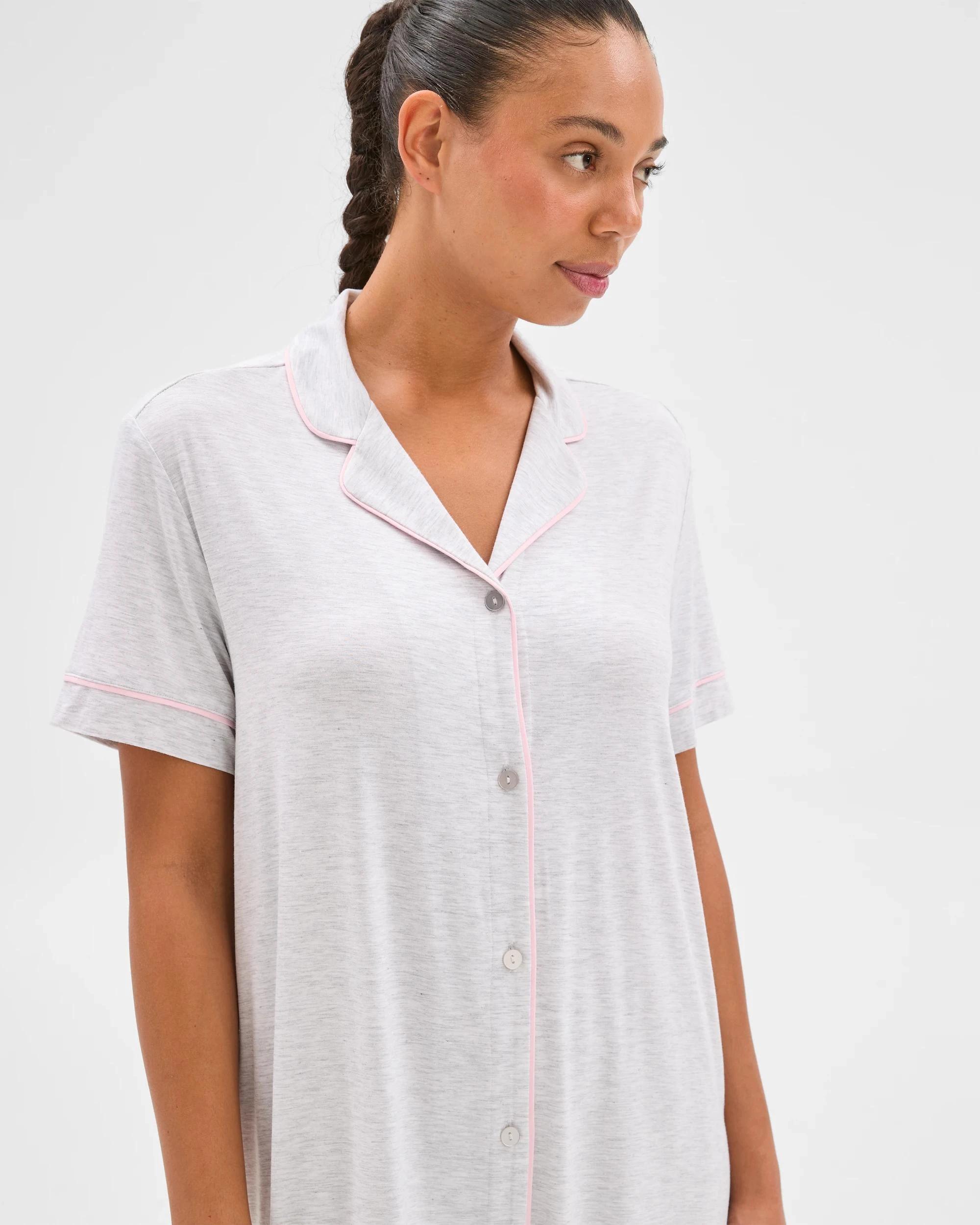4 Target Woman Bamboo Soft Nightshirt GREY / PINK, 4 of 5