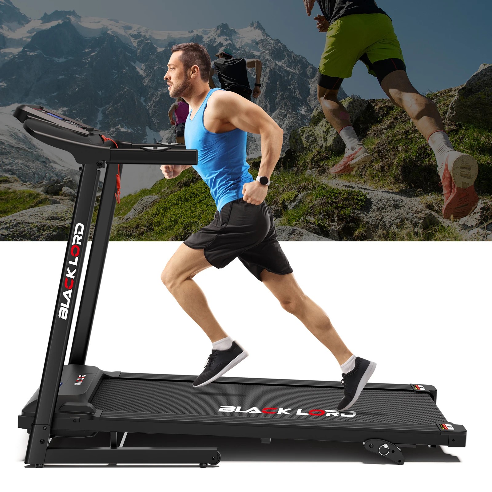6 Black Lord Treadmill Electric Home Gym Fitness Exercise Equipment Incline 450mm, 6 of 10