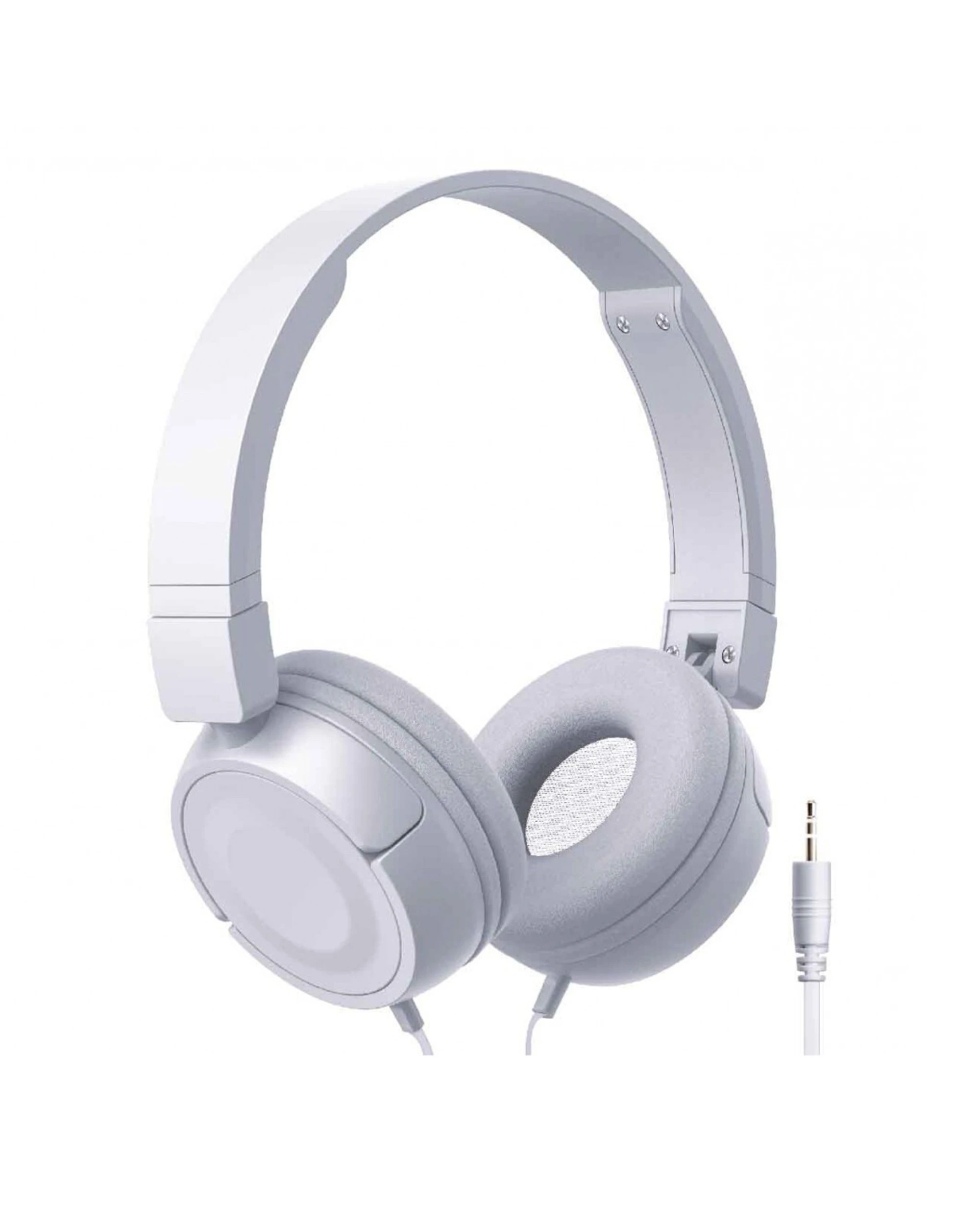 1 Laser Wired On-ear Headphones 3.5mm Aux Foldable Design 1.2m Cable - Grey, 1 of 4