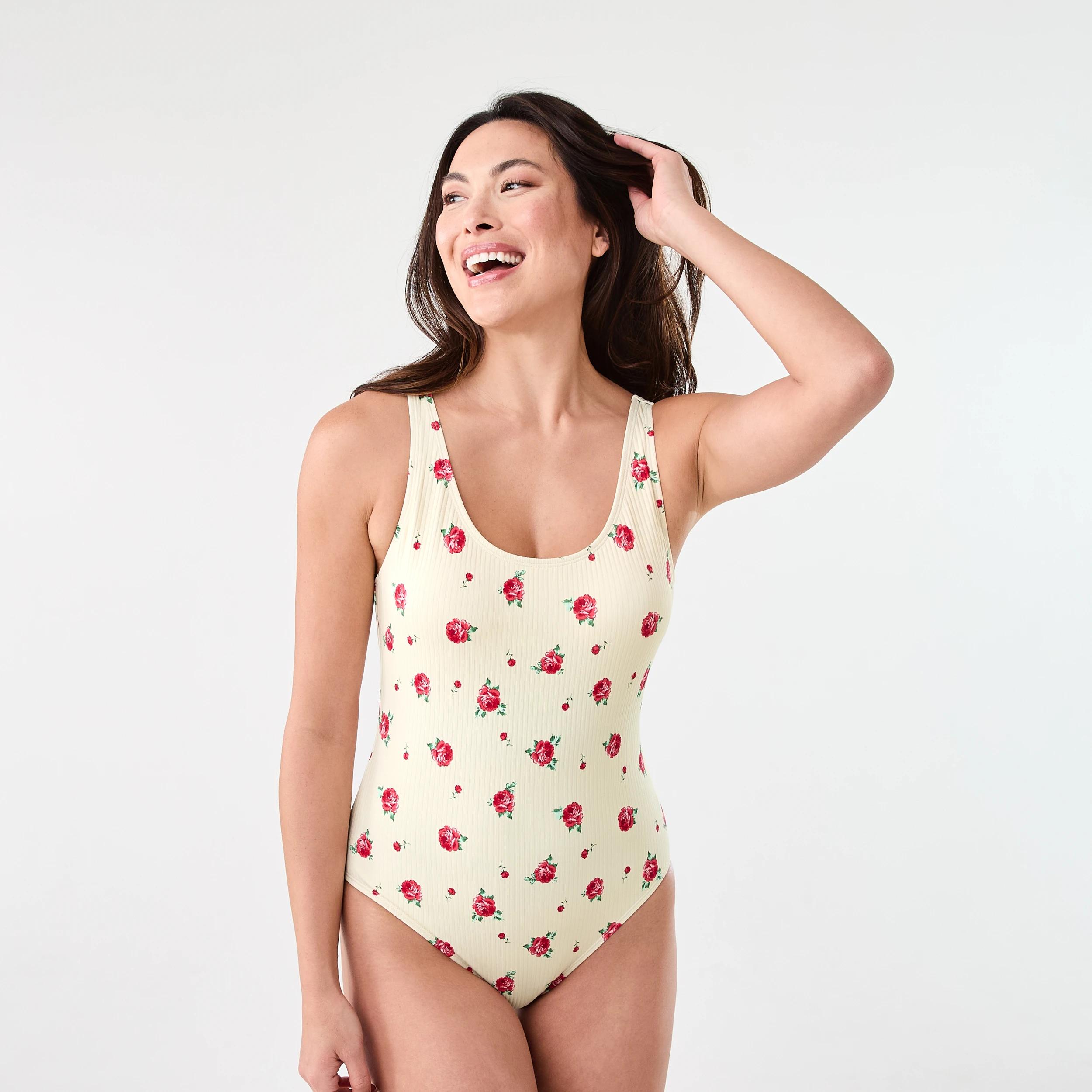 1 Printed Scoop One Piece Swimsuit ROSEBUD FLAN, 1 of 5