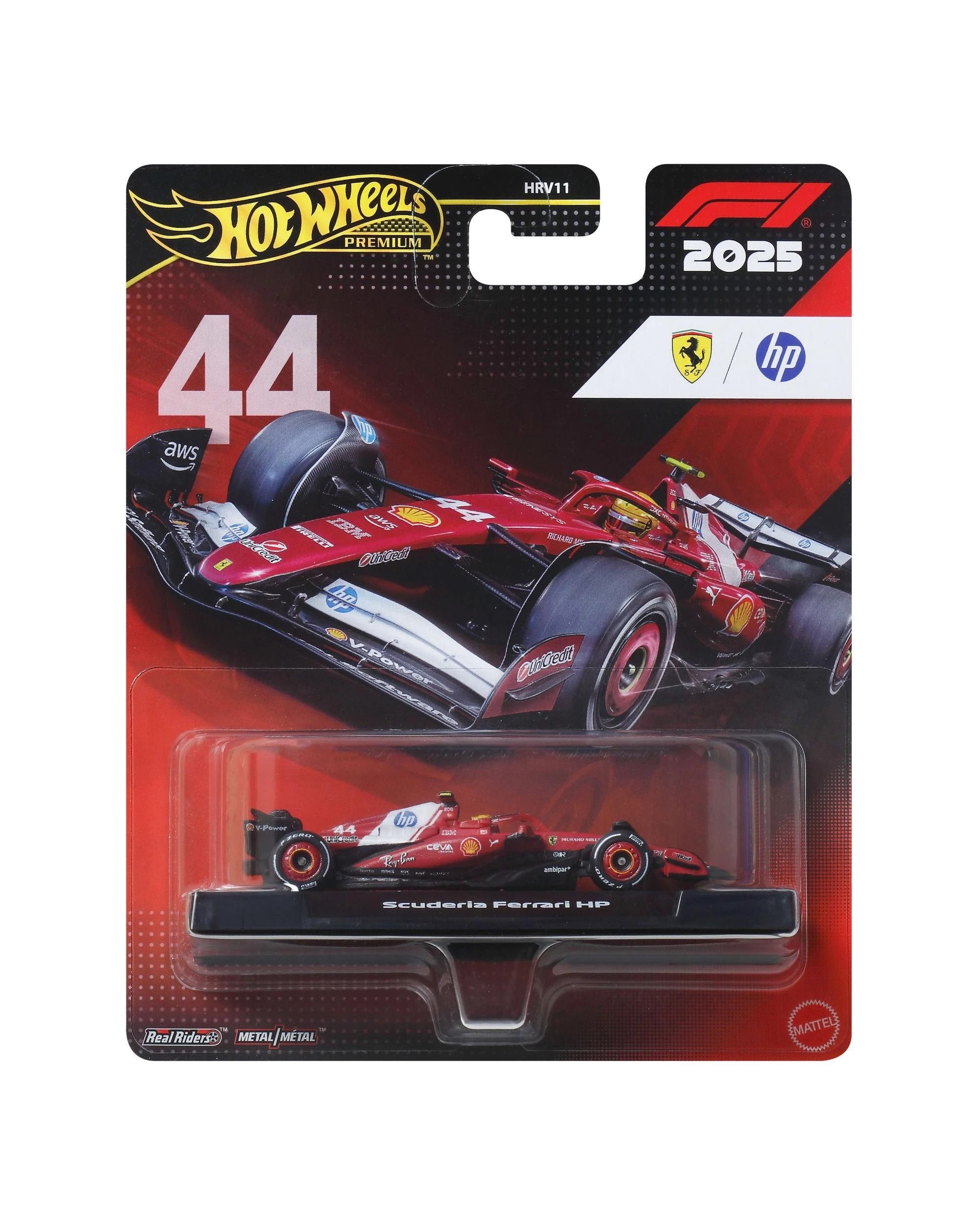 1 Hot Wheels Premium Formula 1 2025 Ferrari HP Formula One Team #44 Lewis Hamilton Diecast Vehicle, 1 of 6