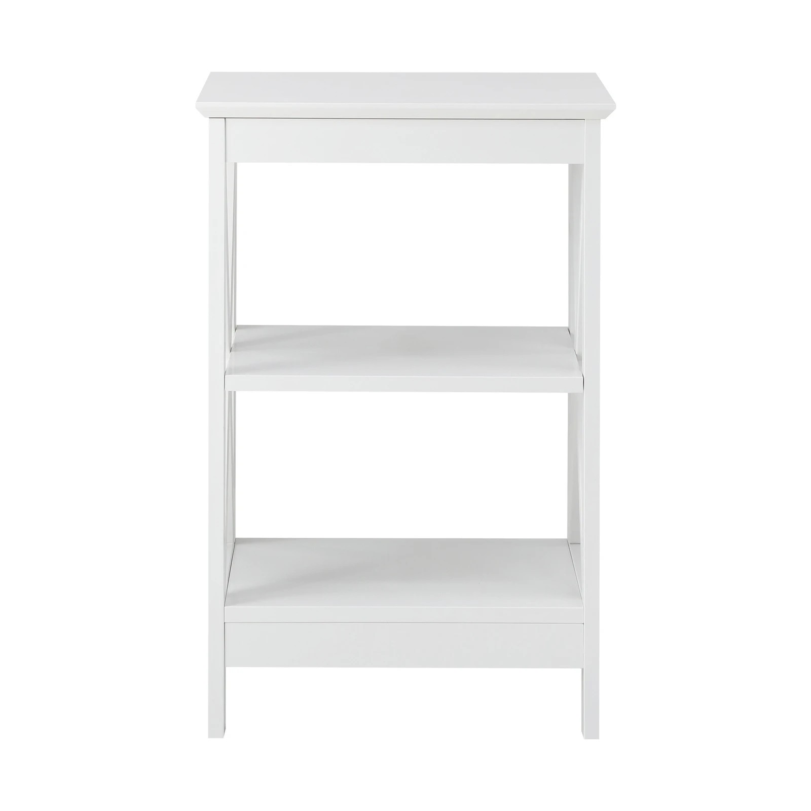 8 Oikiture 2x Side Table Coffee Bedside Sofa Storage End Tables 3-tier Shelf - White, 8 of 9