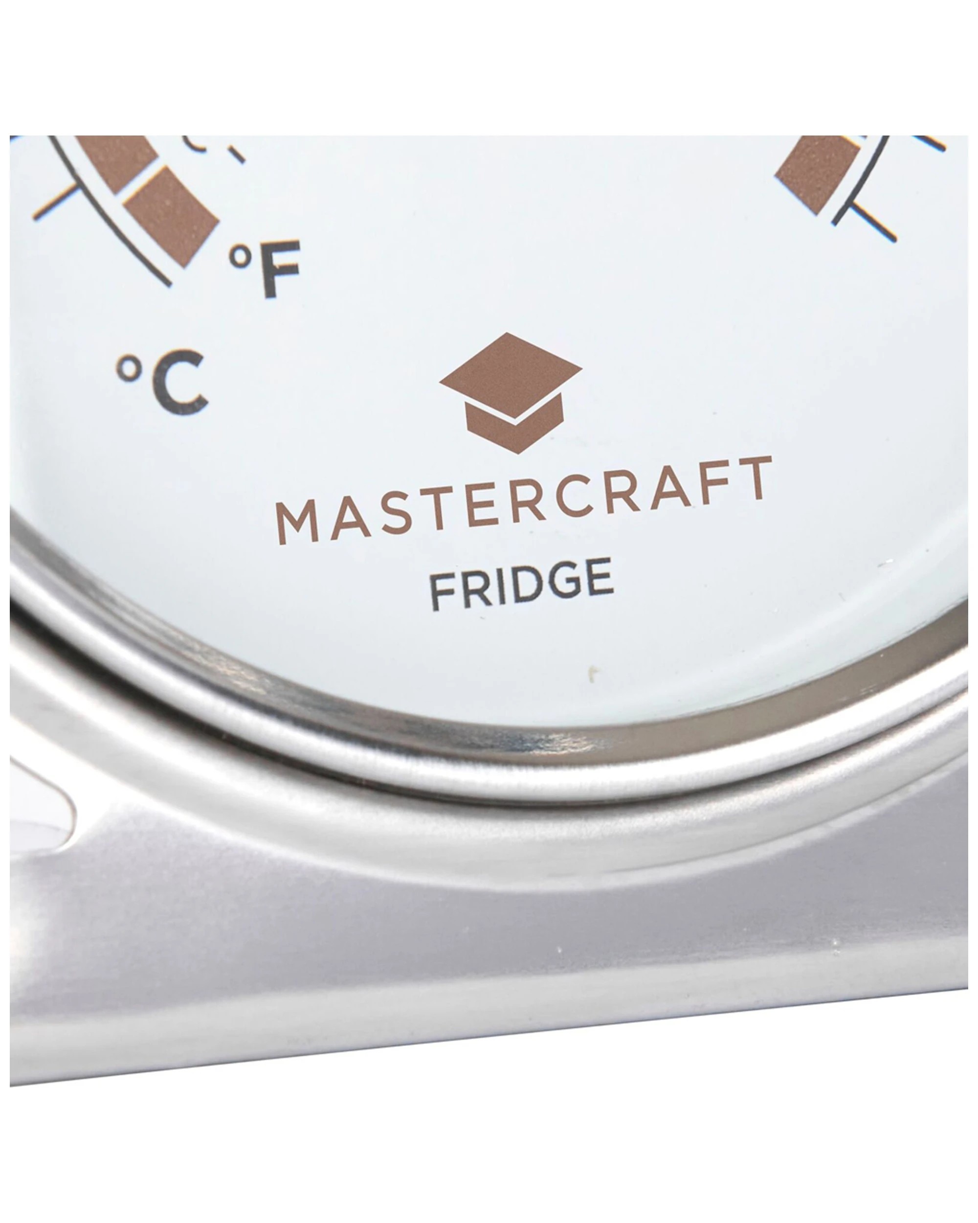 2 Mastercraft Round 10cm Stainless Steel Fridge Freezer Thermometer Hanging Silver
 - Silver, 2 of 2
