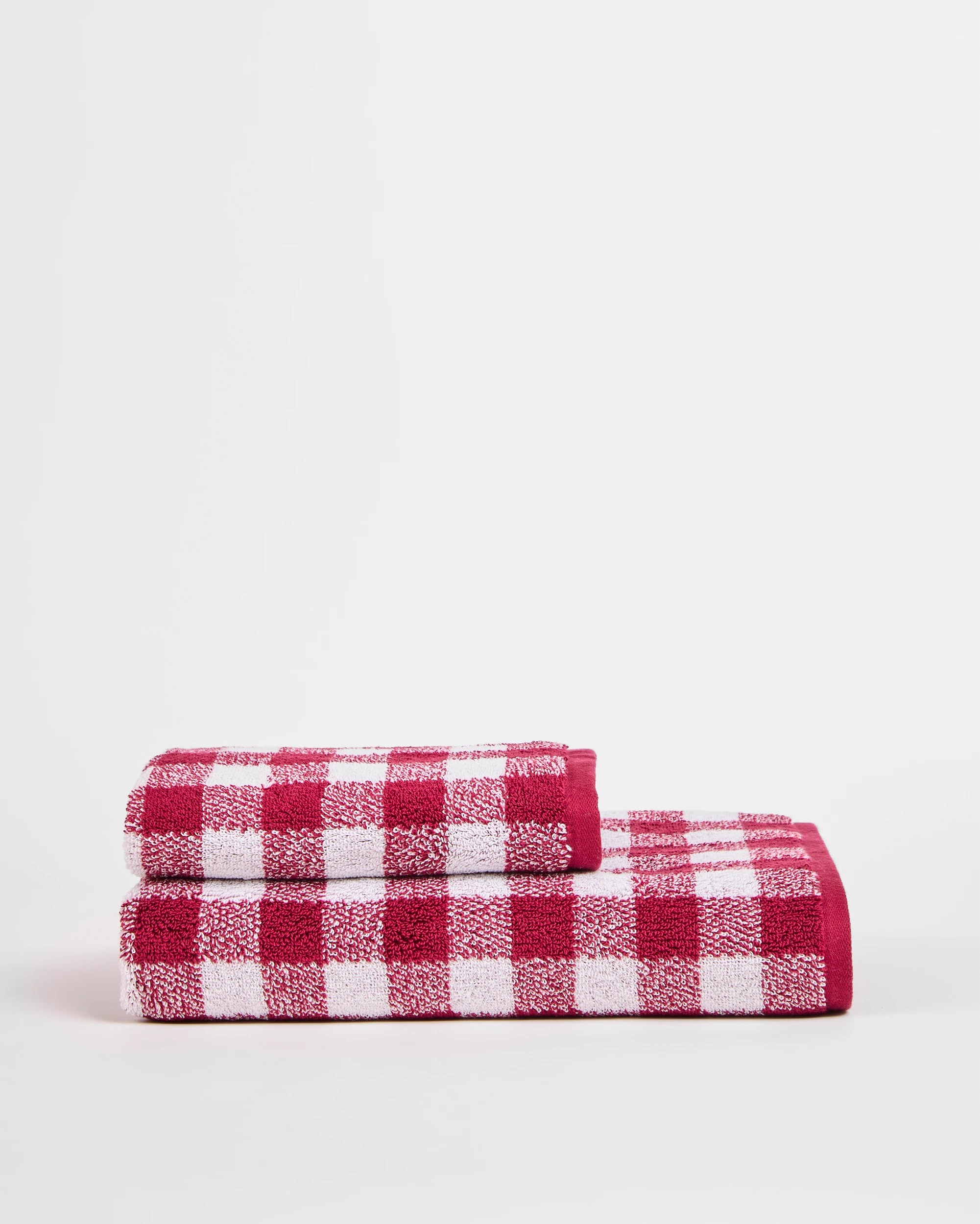 3 Target Georgie Australian Cotton Gingham Hand Towel - Pink, 3 of 4