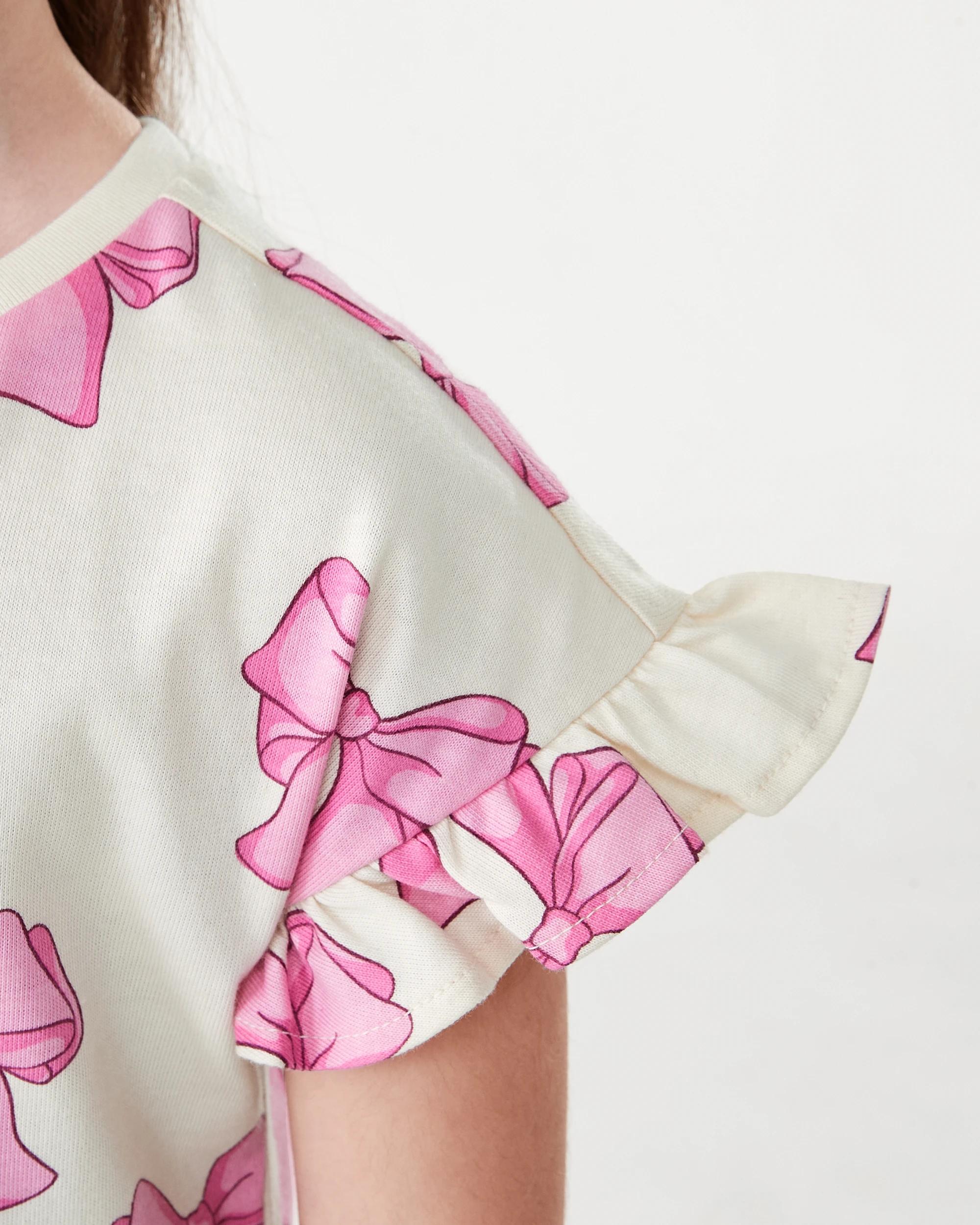 5 Jersey Dress Beige Bows, 5 of 10