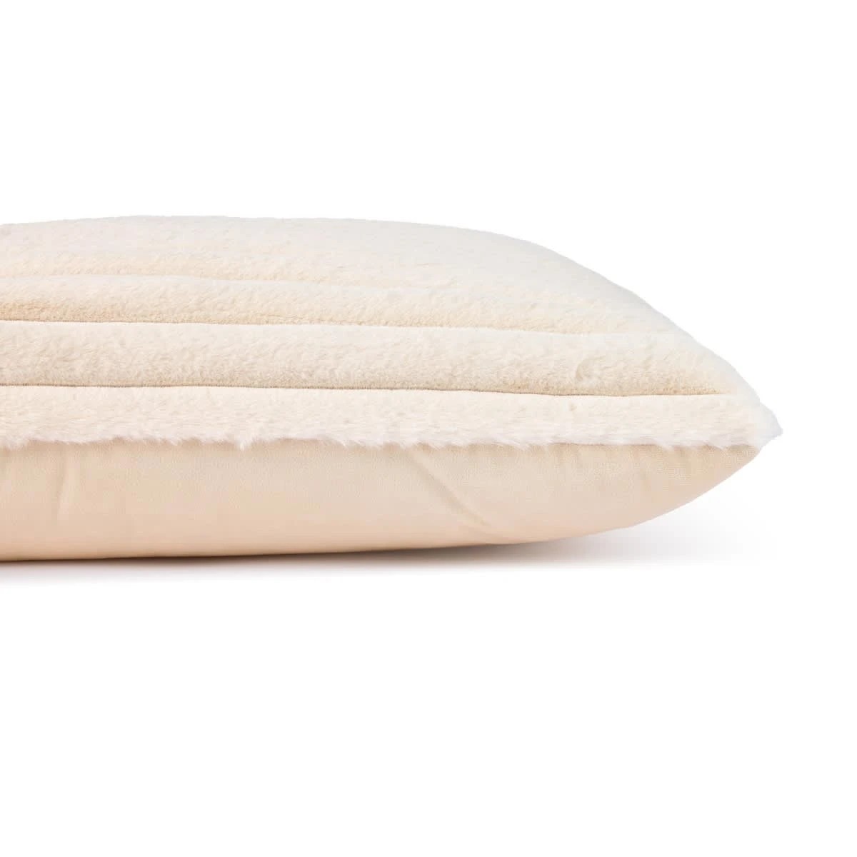 2 60cm Coco Faux Fur Cushion - Ivory, 2 of 4